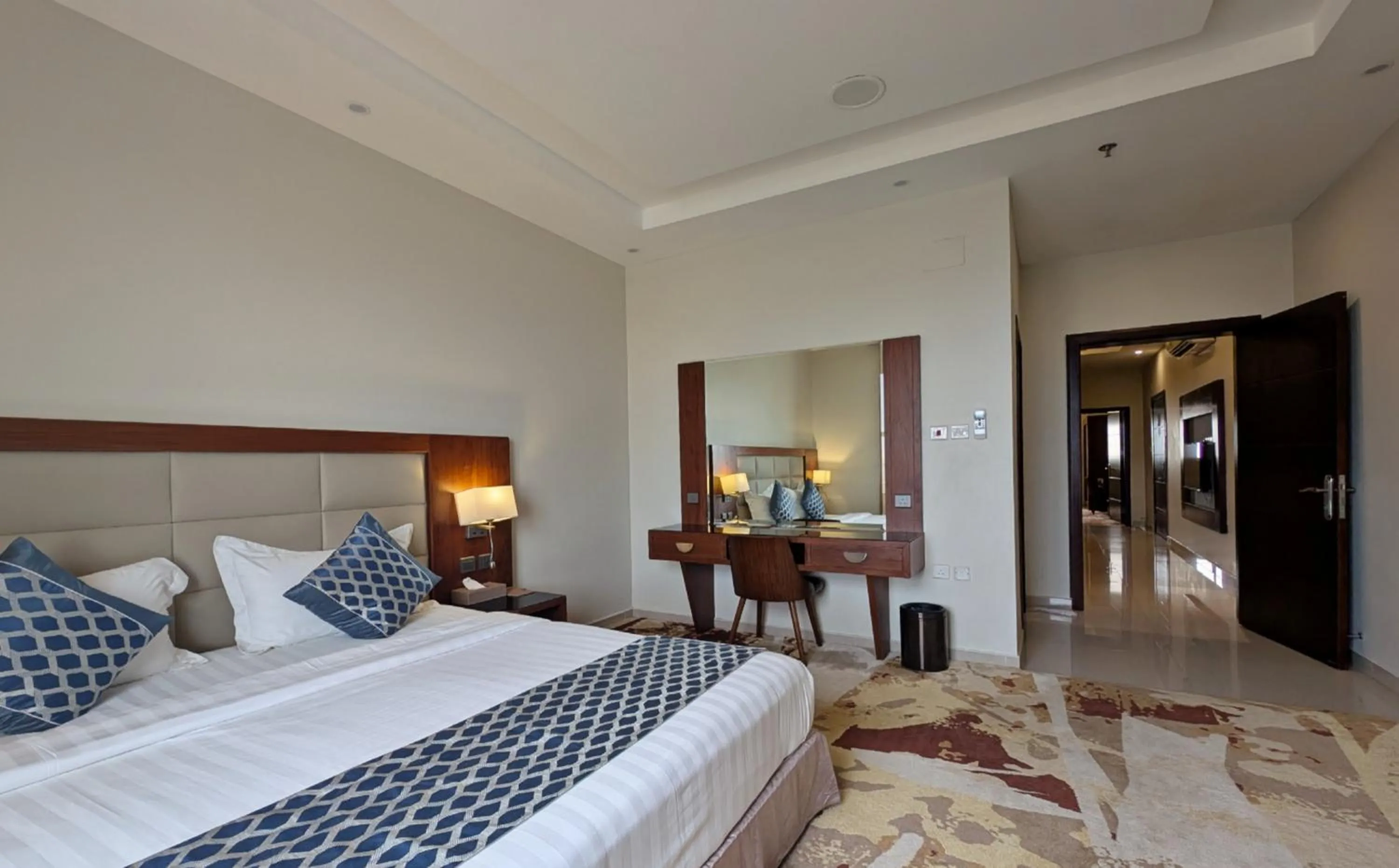 Bed in Delta Hotel Suites