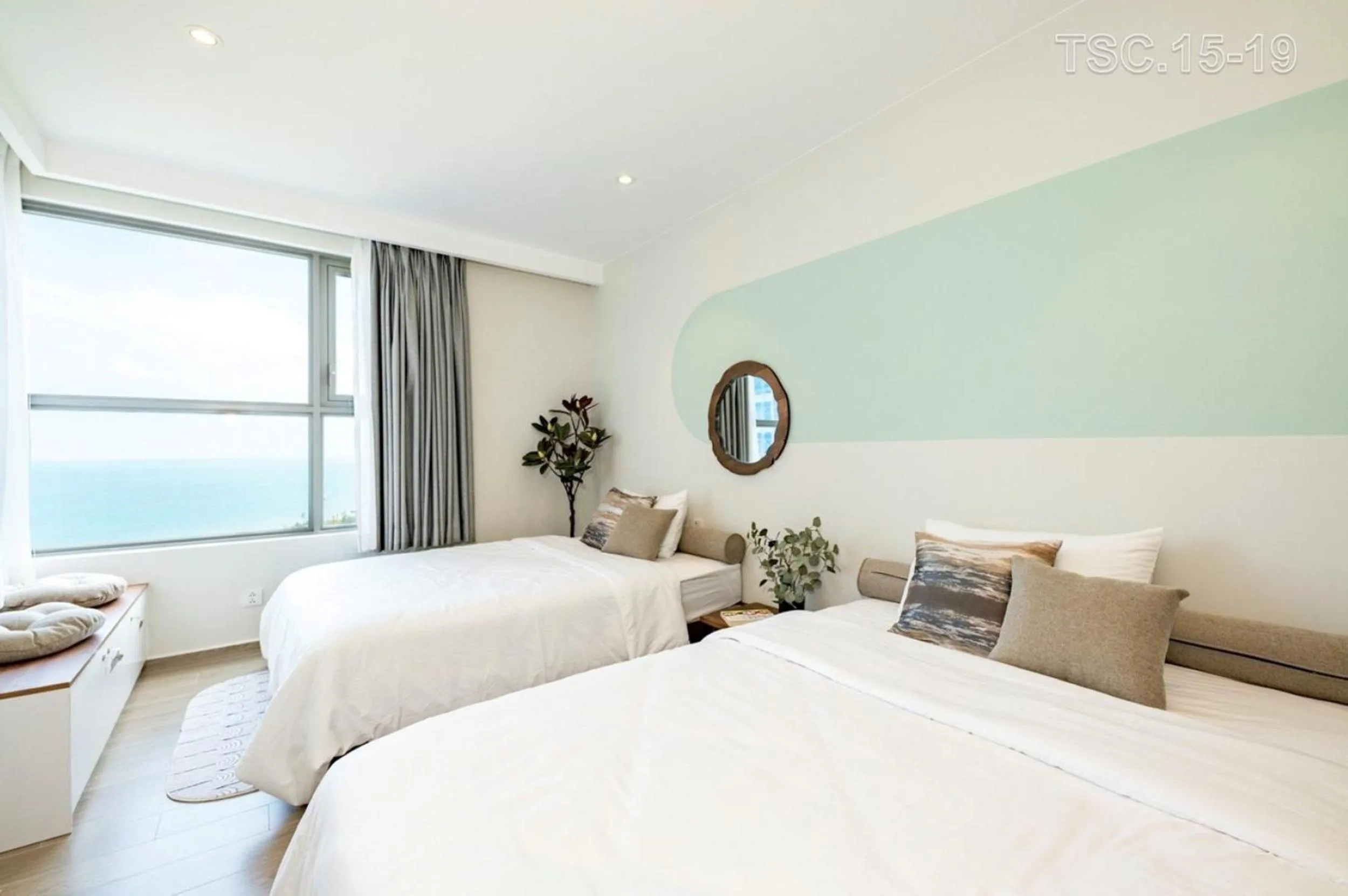 Bed in The Sóng apartment