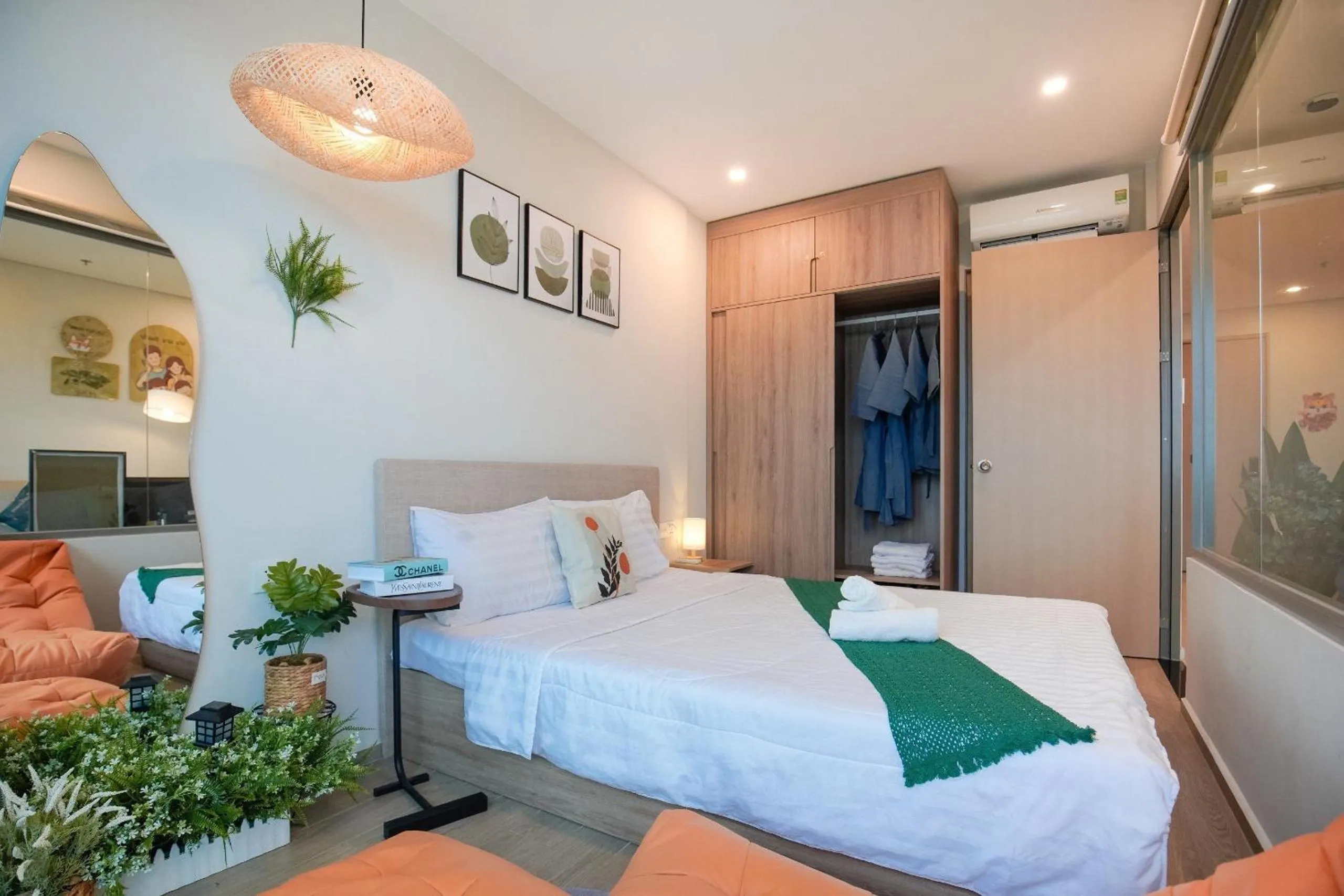 Bed in The Sóng apartment