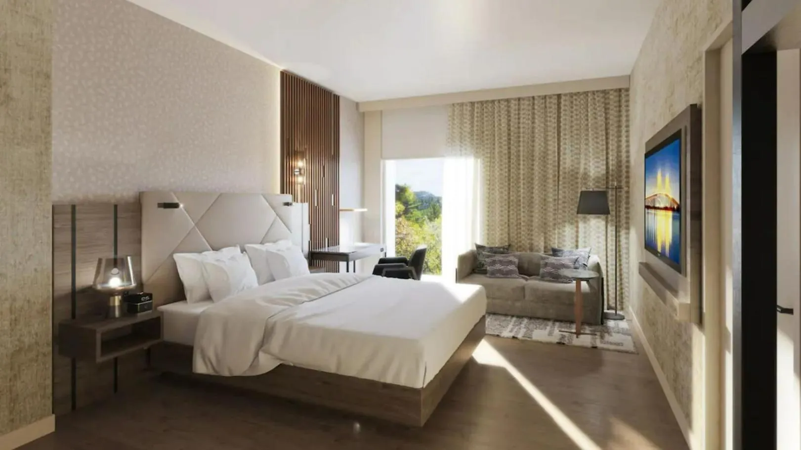 Bedroom, Bed in Hyatt Regency Baytown-Houston