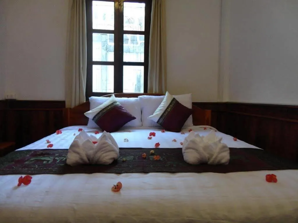 Photo of the whole room, Bed in Moon's house LuangPrabang