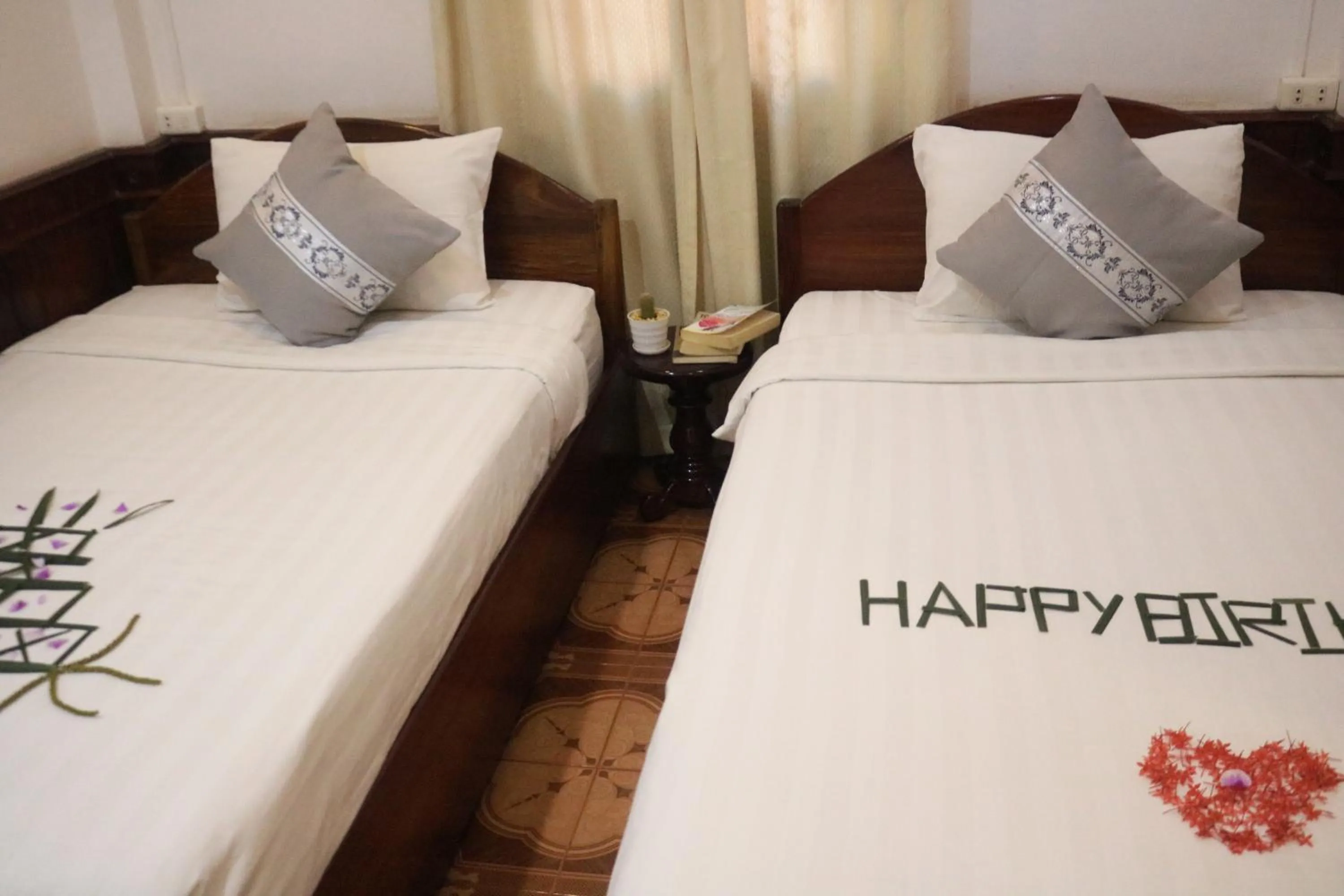 Bed in Moon's house LuangPrabang