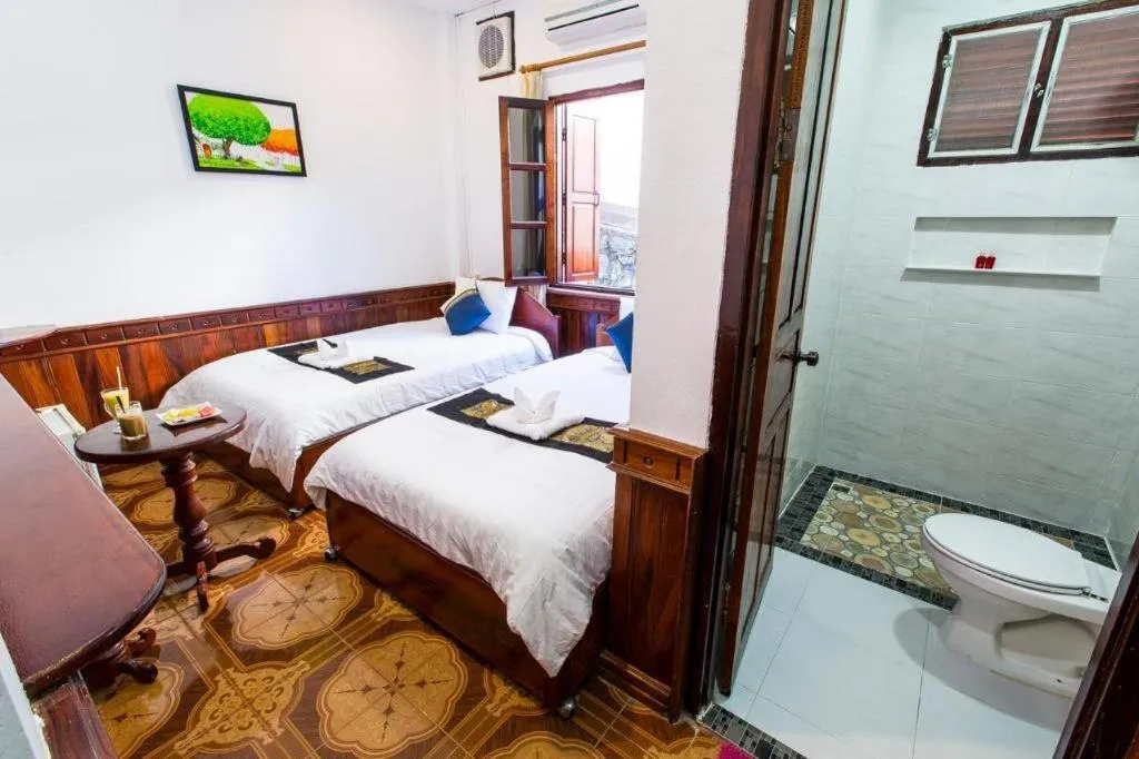 Bed in Moon's house LuangPrabang