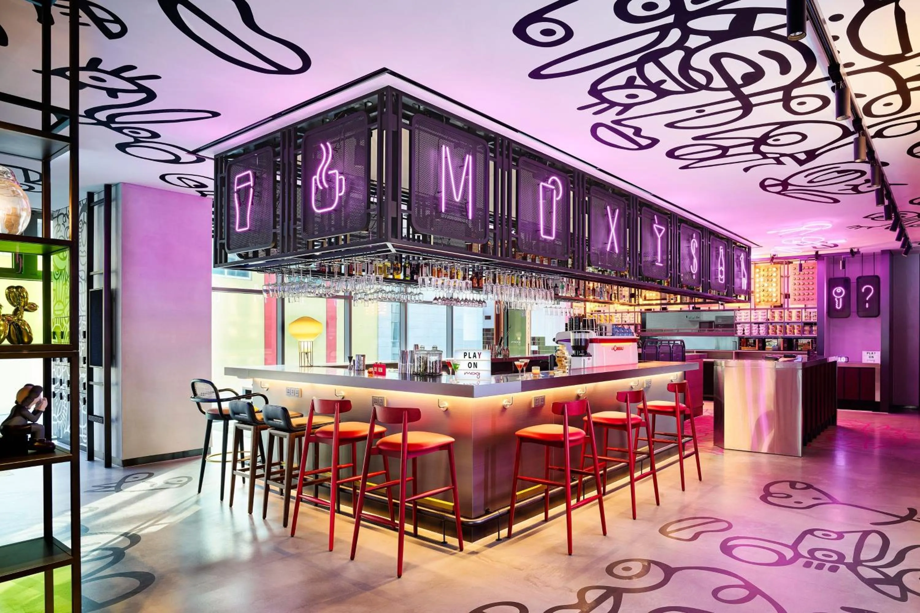 Lounge or bar in Moxy Seoul Myeongdong
