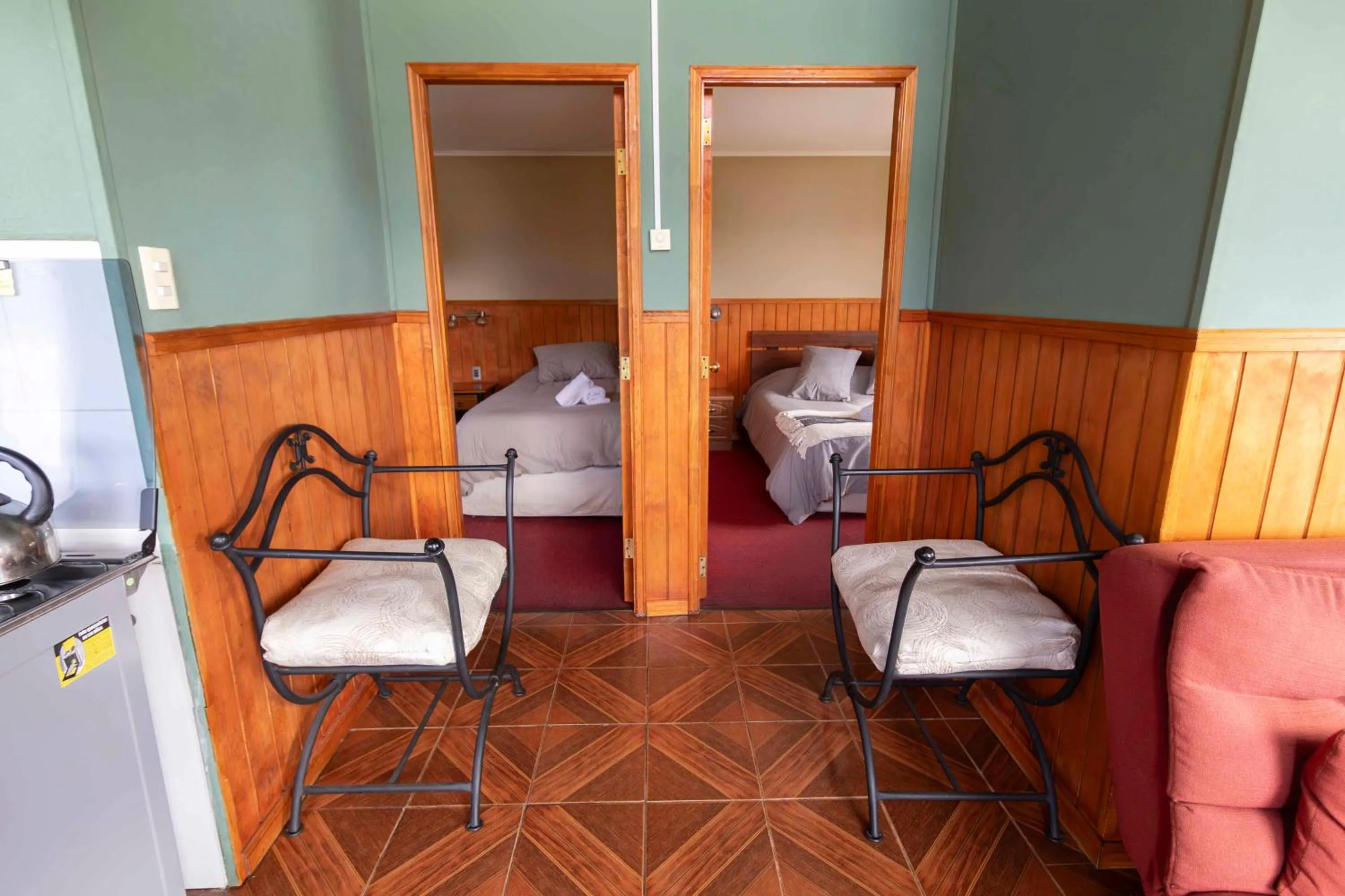 Seating area in Cabañas Lago Tyndall