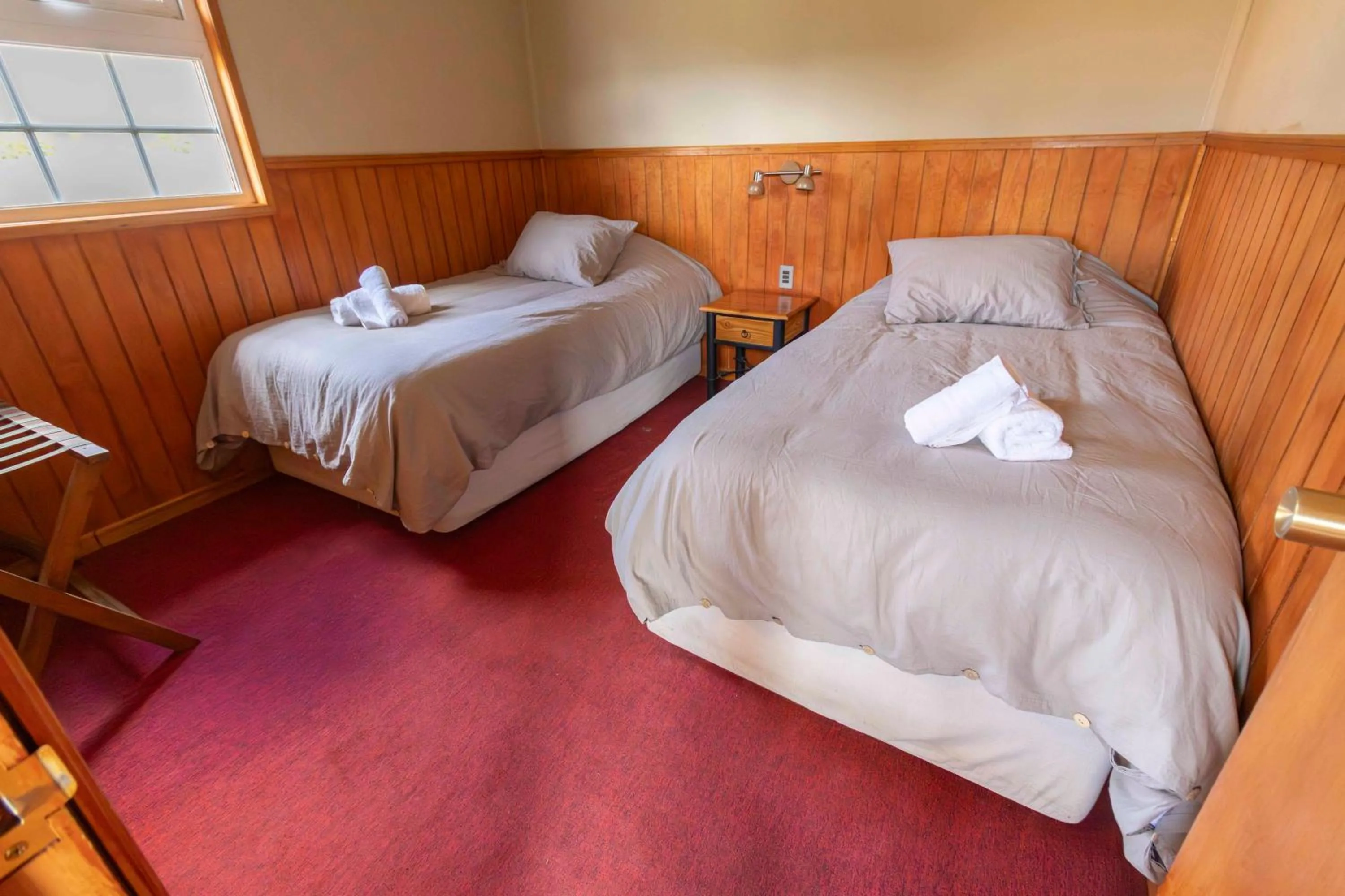 Bed in Cabañas Lago Tyndall