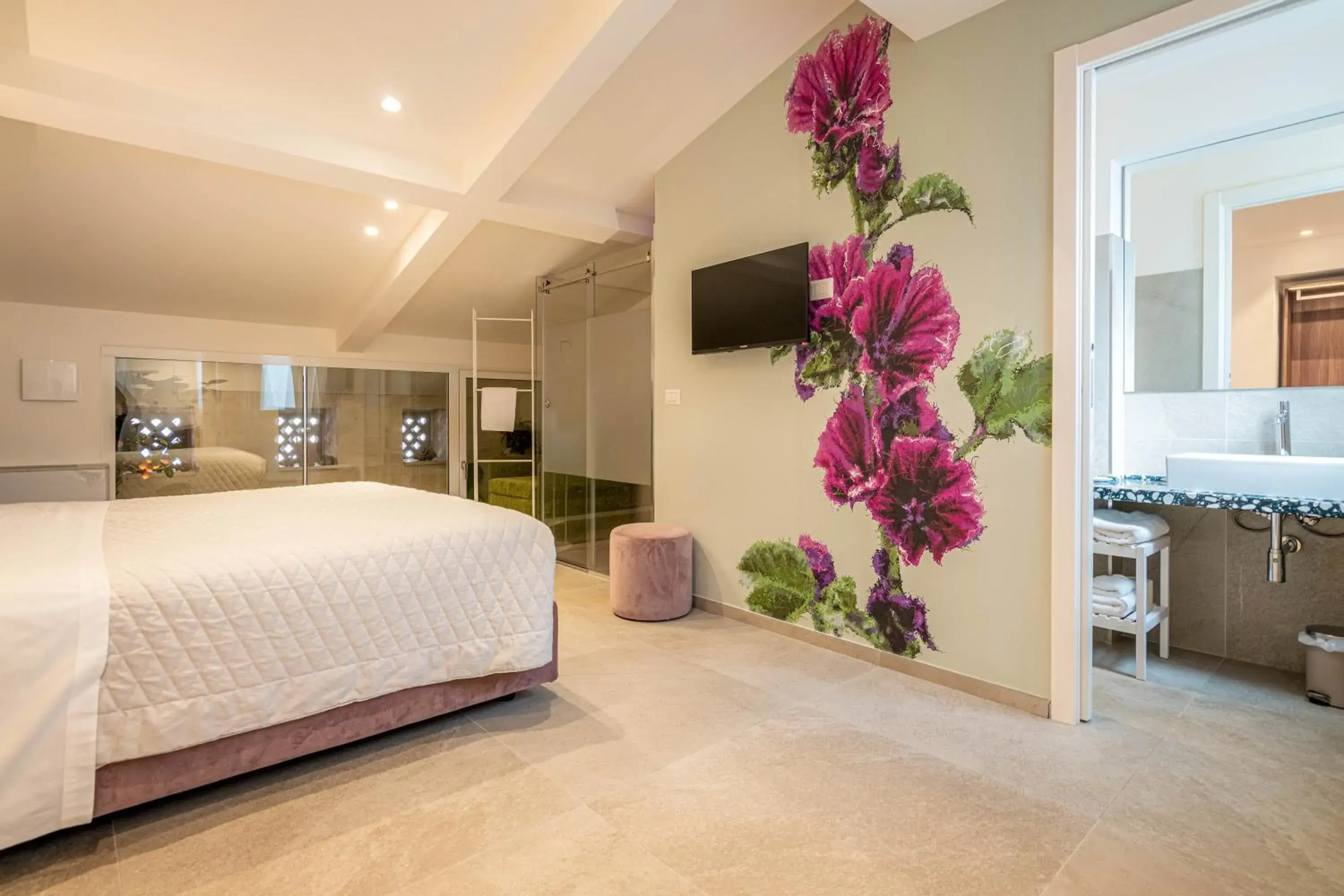 Bed in Profumi di Primavera Luxury Rooms & Suite Bed in Profumi di Primavera Luxury Rooms & Suite