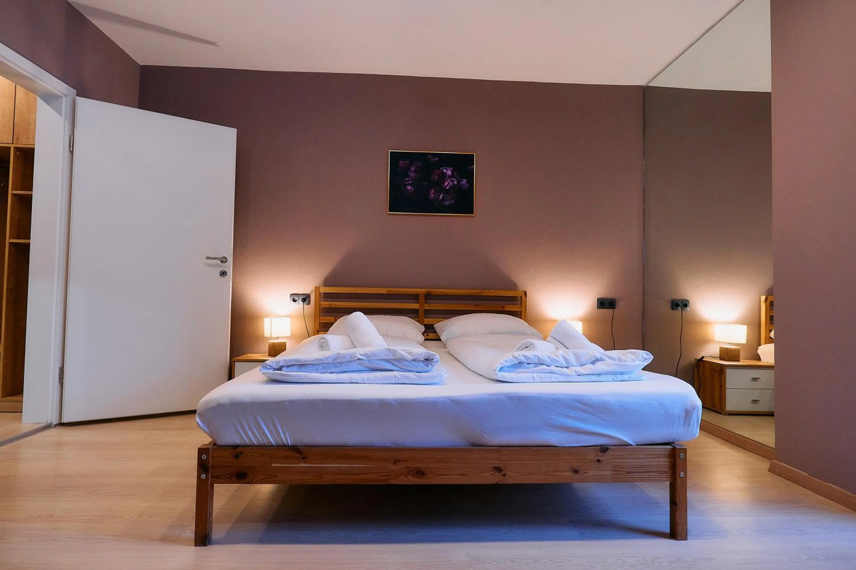 Bed in The Art and Sporthotel