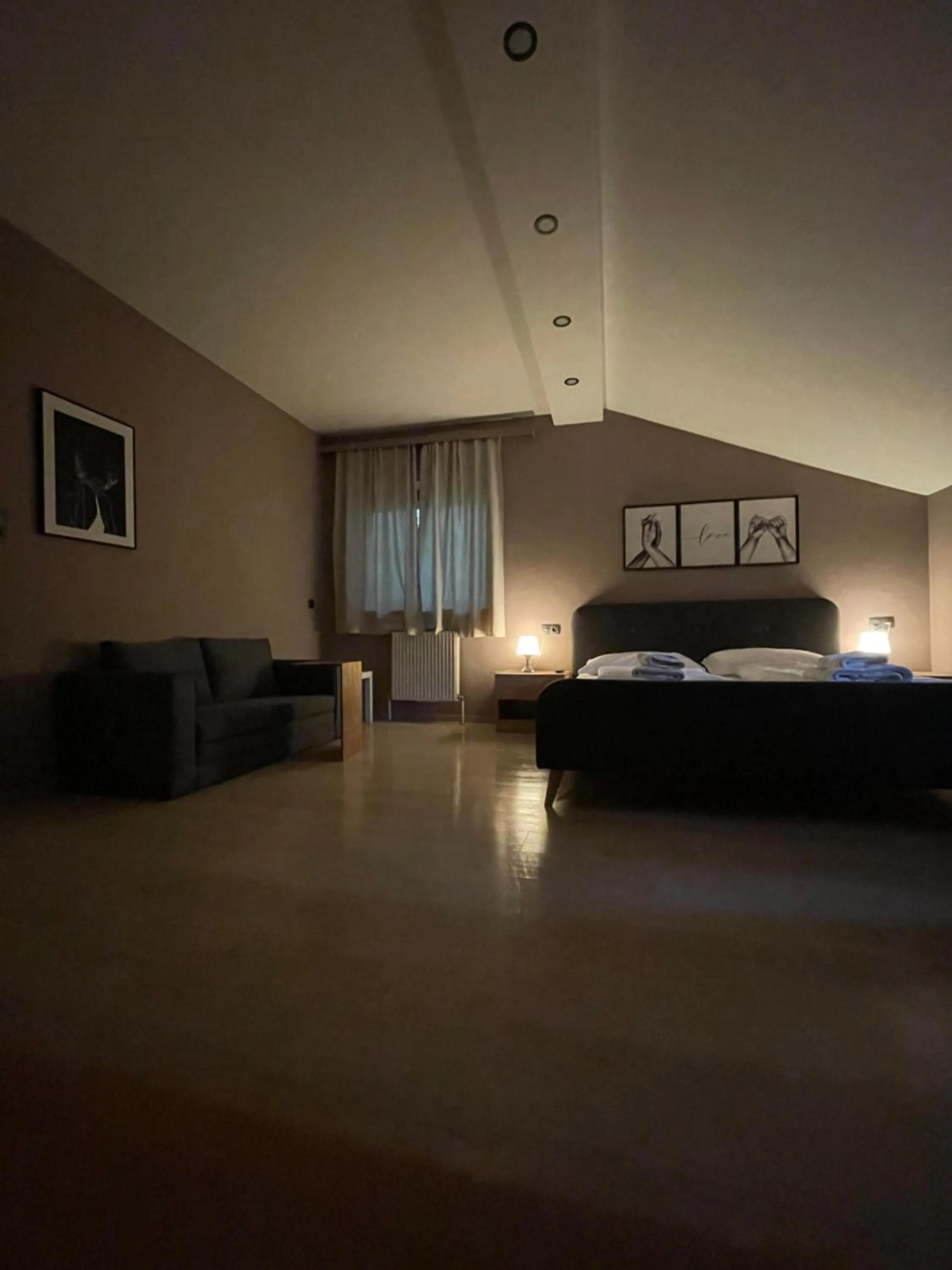 Bed in The Art and Sporthotel