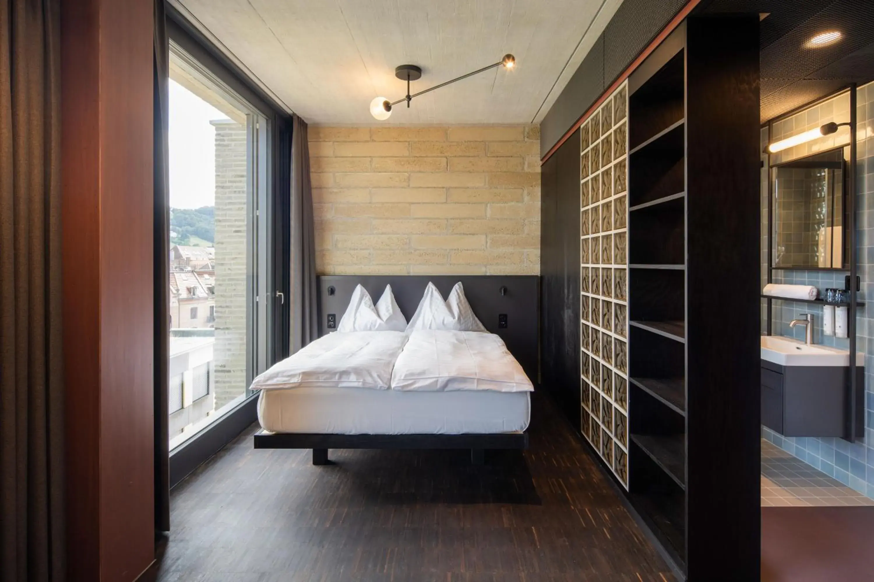 Bed in Tailormade Hotel LEO St Gallen Bed in Tailormade Hotel LEO St Gallen