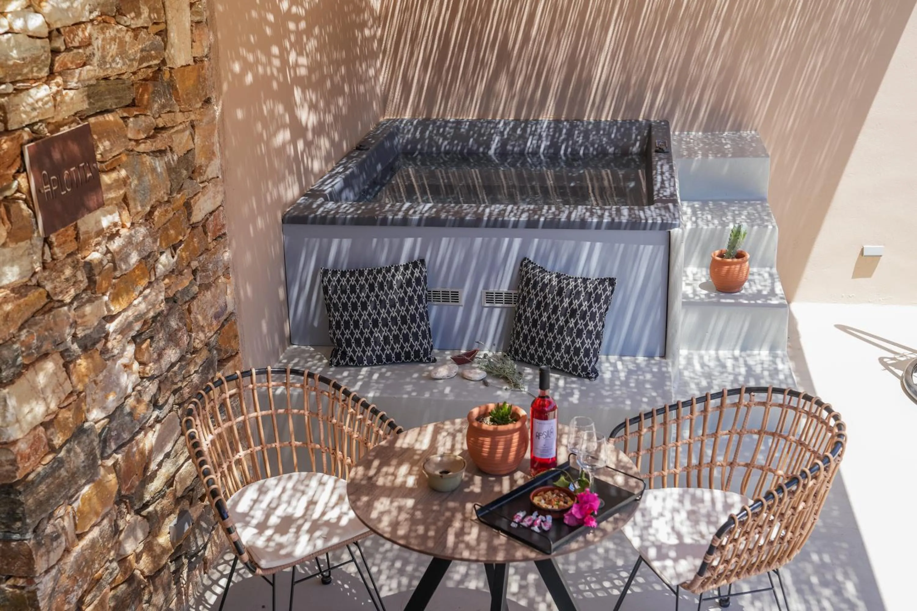 Patio in Apsila Pool Suites
