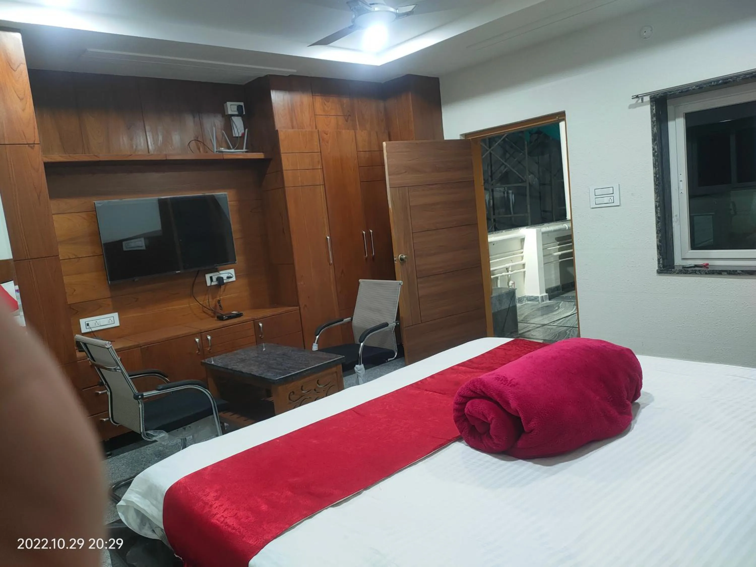 air conditioner, Bed in Hotel New Maruthi Inn, LB Nagar