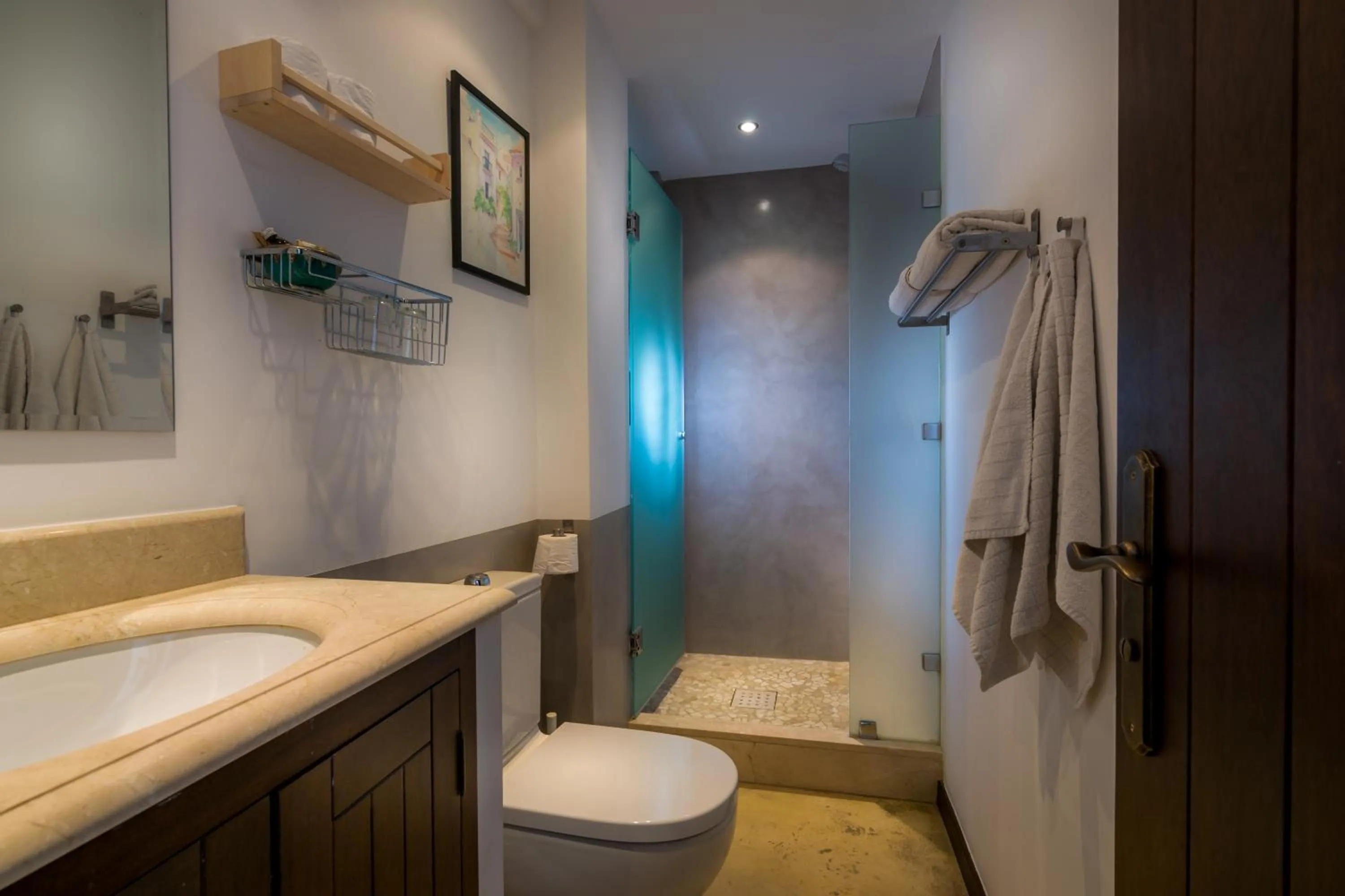 Shower in Boutique Hotel La Posada del Angel Ojén