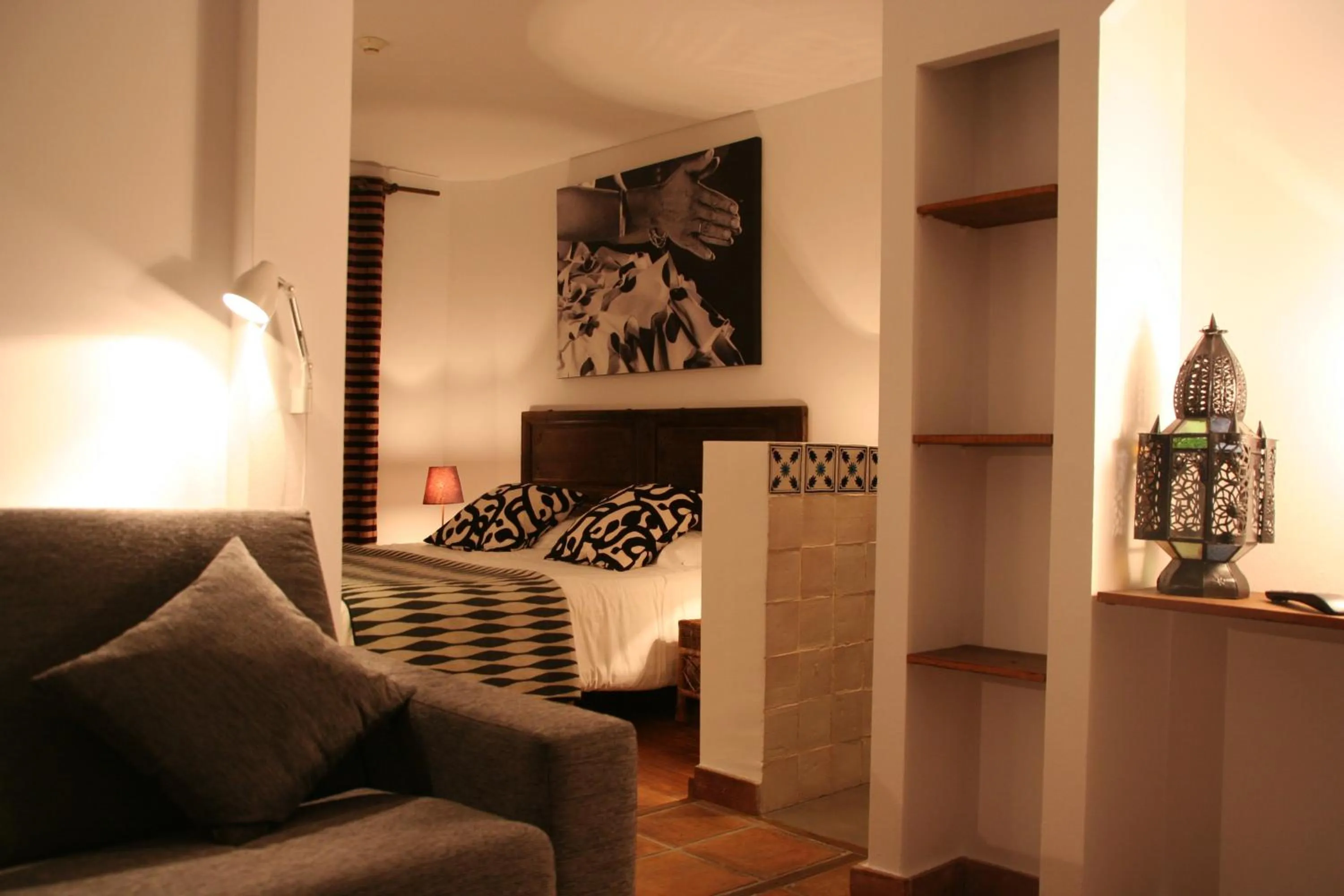 Living room, Bed in Boutique Hotel La Posada del Angel Ojén