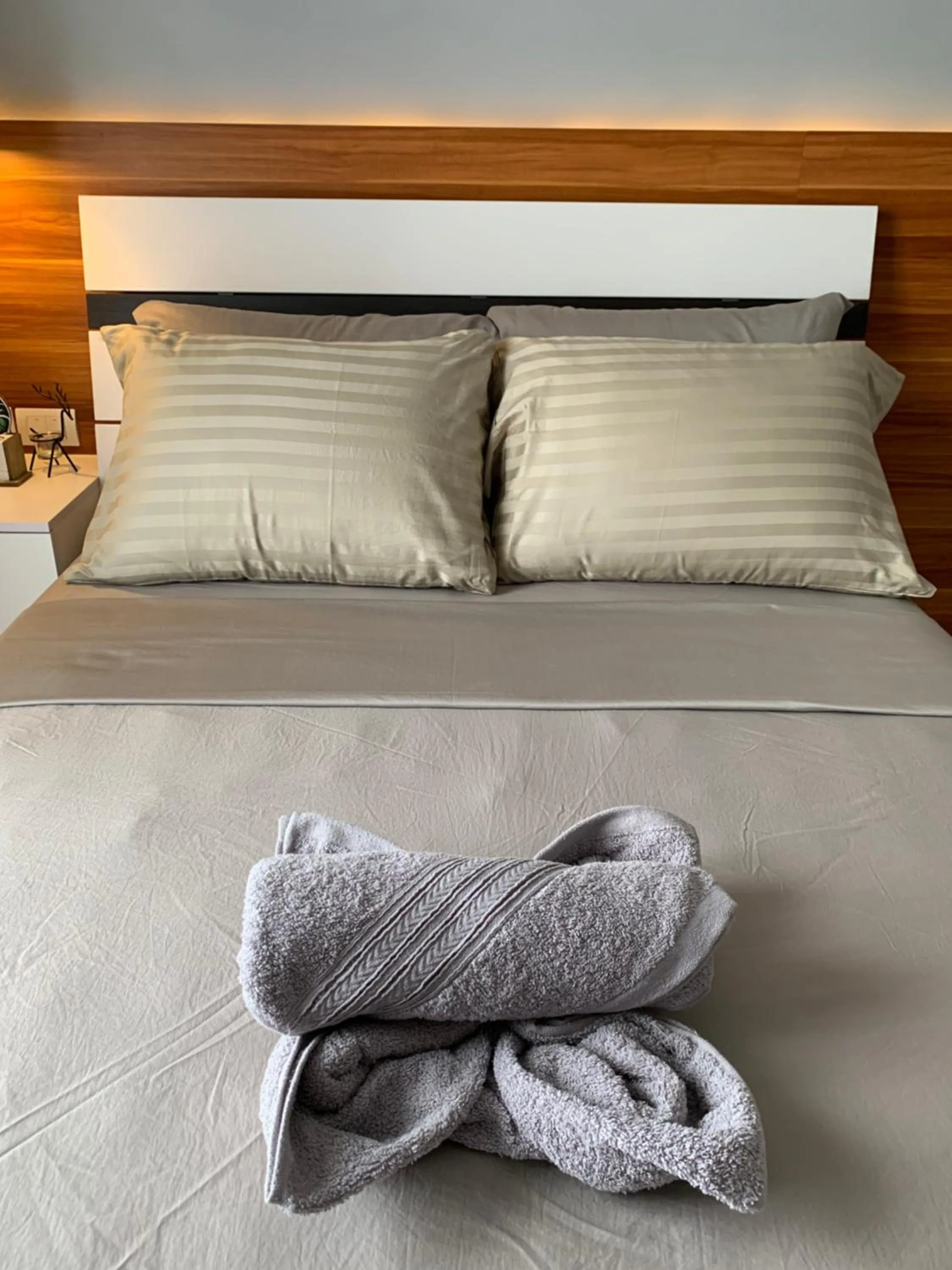 Bedroom, Bed in Neat and Cozy Minimalist Studio