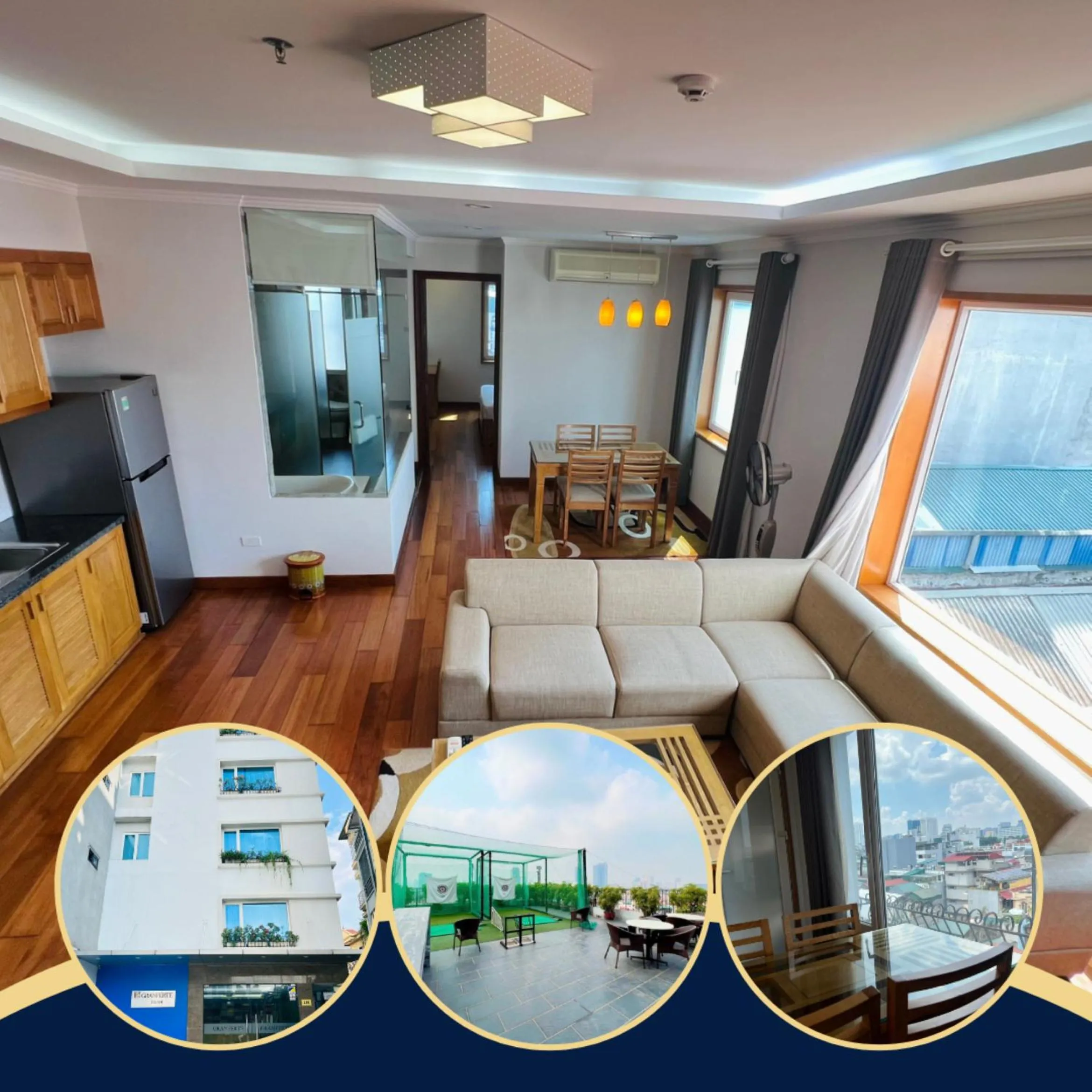 Living room in HANA Stay Riverside