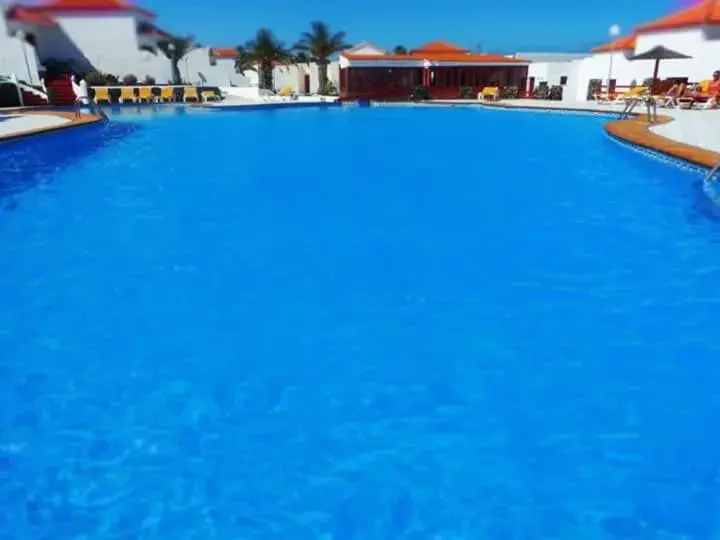 Pool view in Bungalows Castillo Beach Pool view in Bungalows Castillo Beach