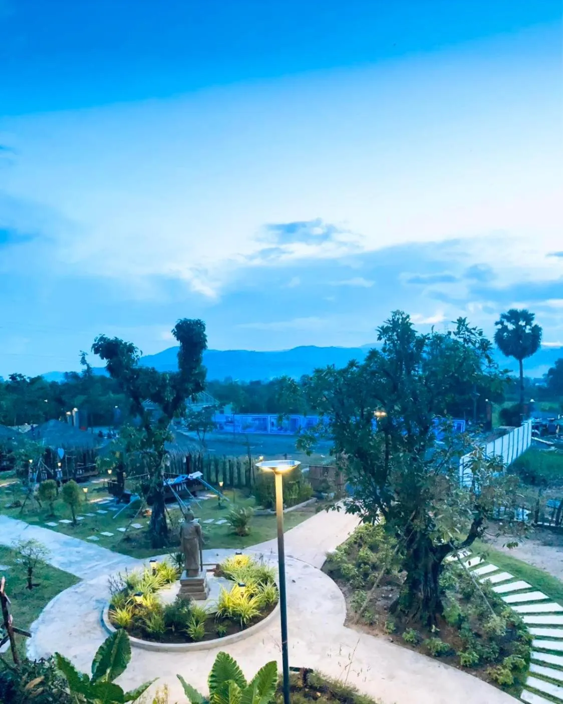 Garden view in Kampot Tropical Village