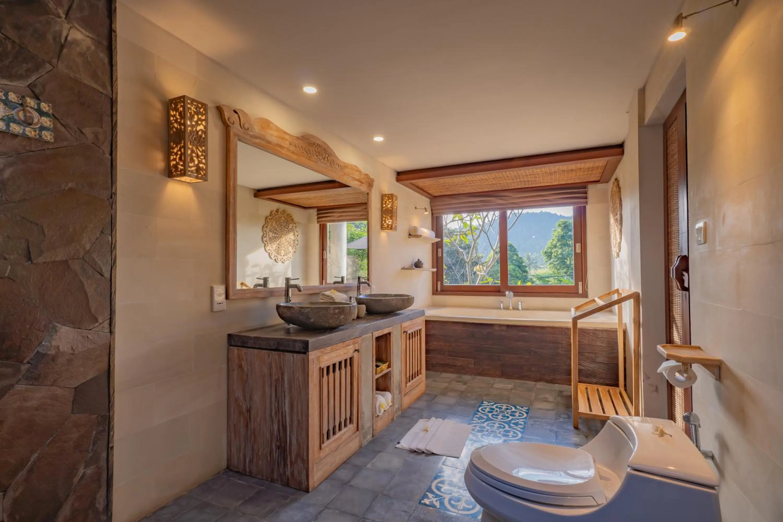 Bathroom in Maha Hills Resort by Mahaprana Experience