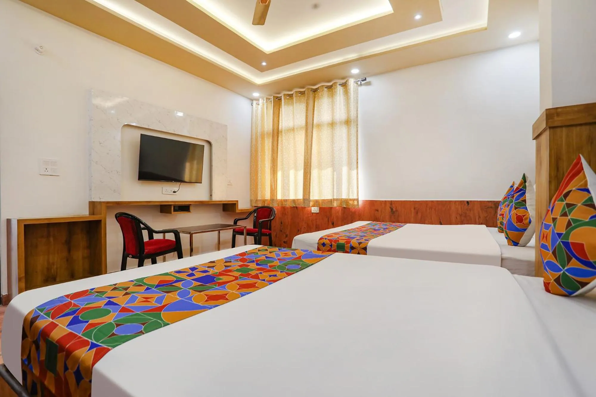 Bed in FabHotel Aaradhya Residency