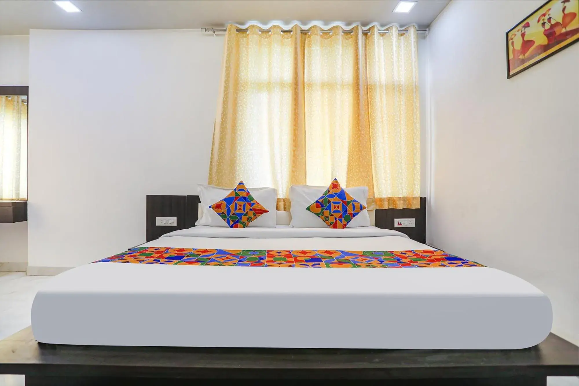 Bed in FabHotel Aaradhya Residency Bed in FabHotel Aaradhya Residency