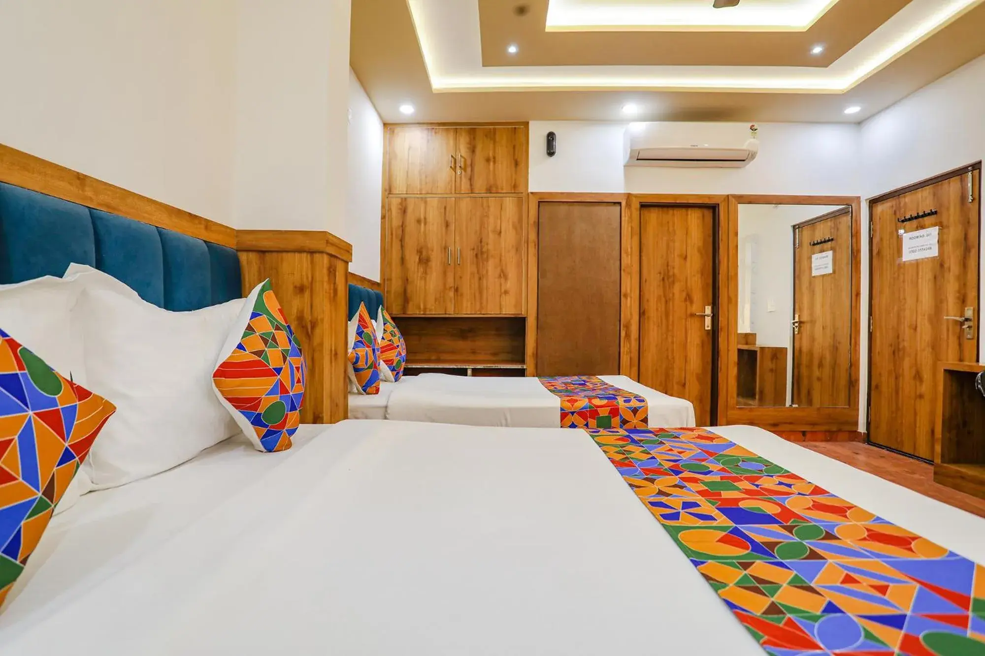 Bed in FabHotel Aaradhya Residency Bed in FabHotel Aaradhya Residency