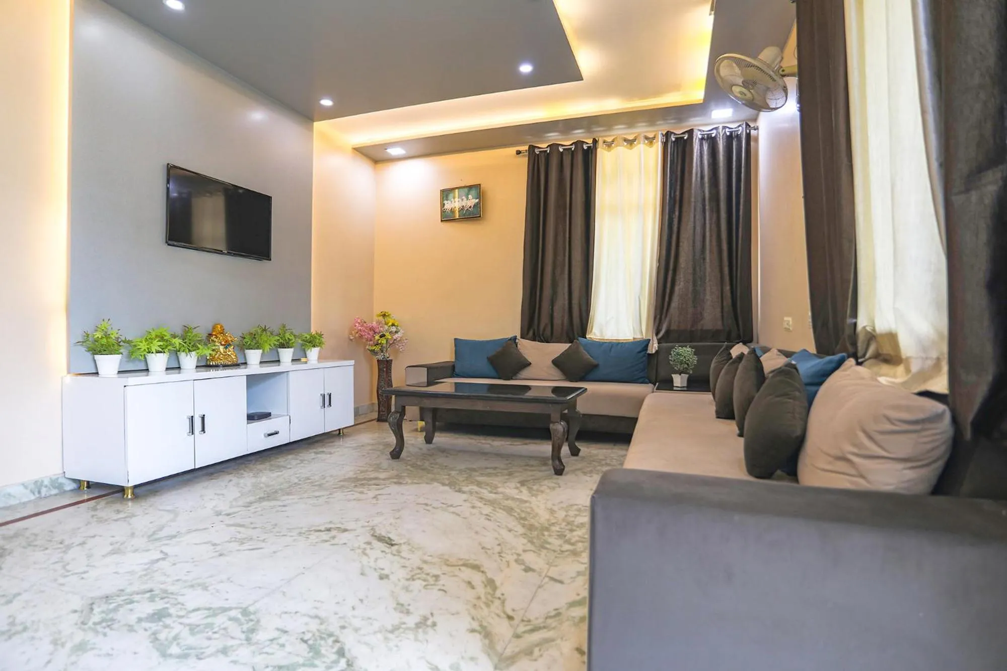 Seating area in FabHotel Aaradhya Residency