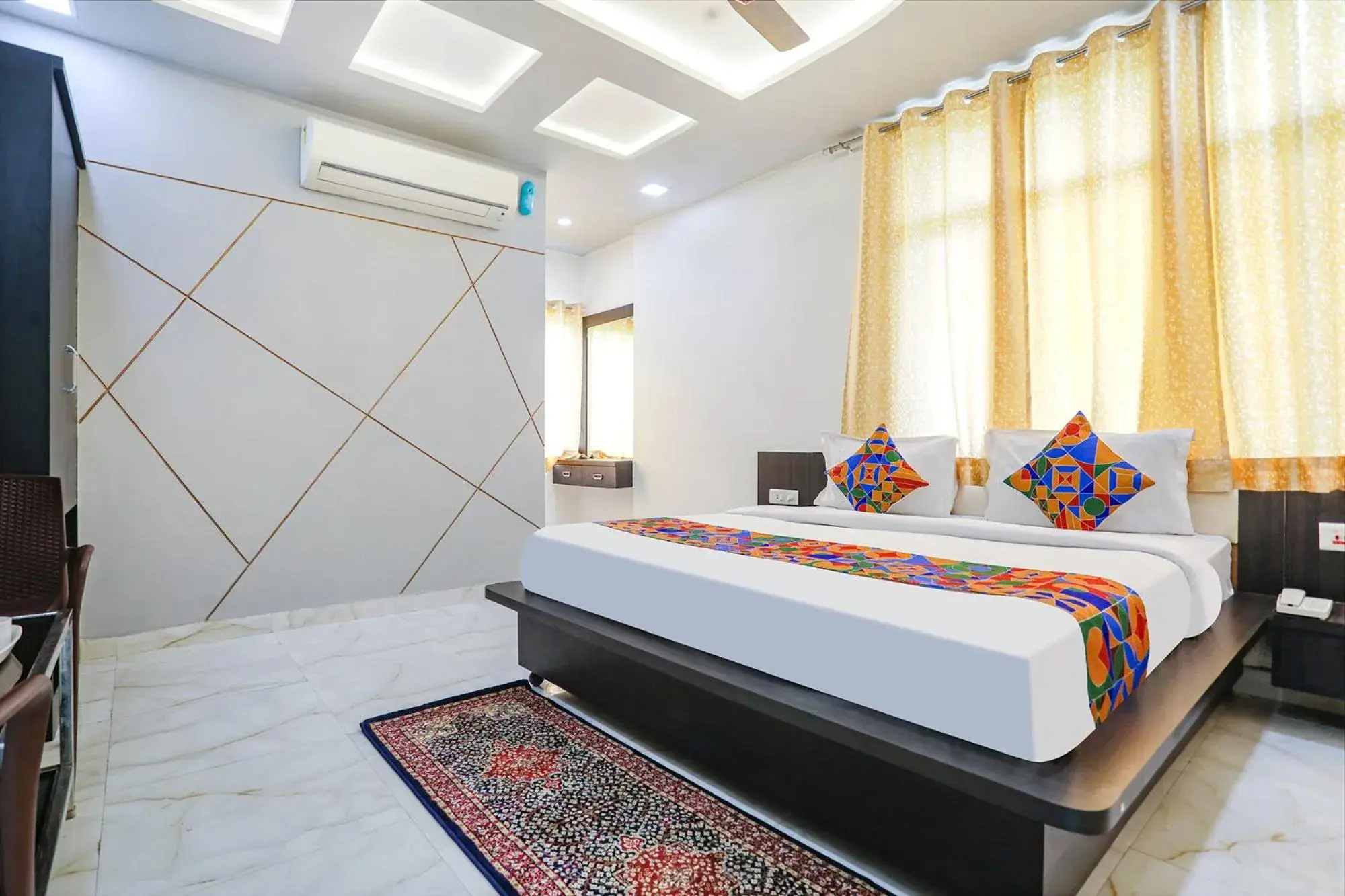 Bed in FabHotel Aaradhya Residency Bed in FabHotel Aaradhya Residency