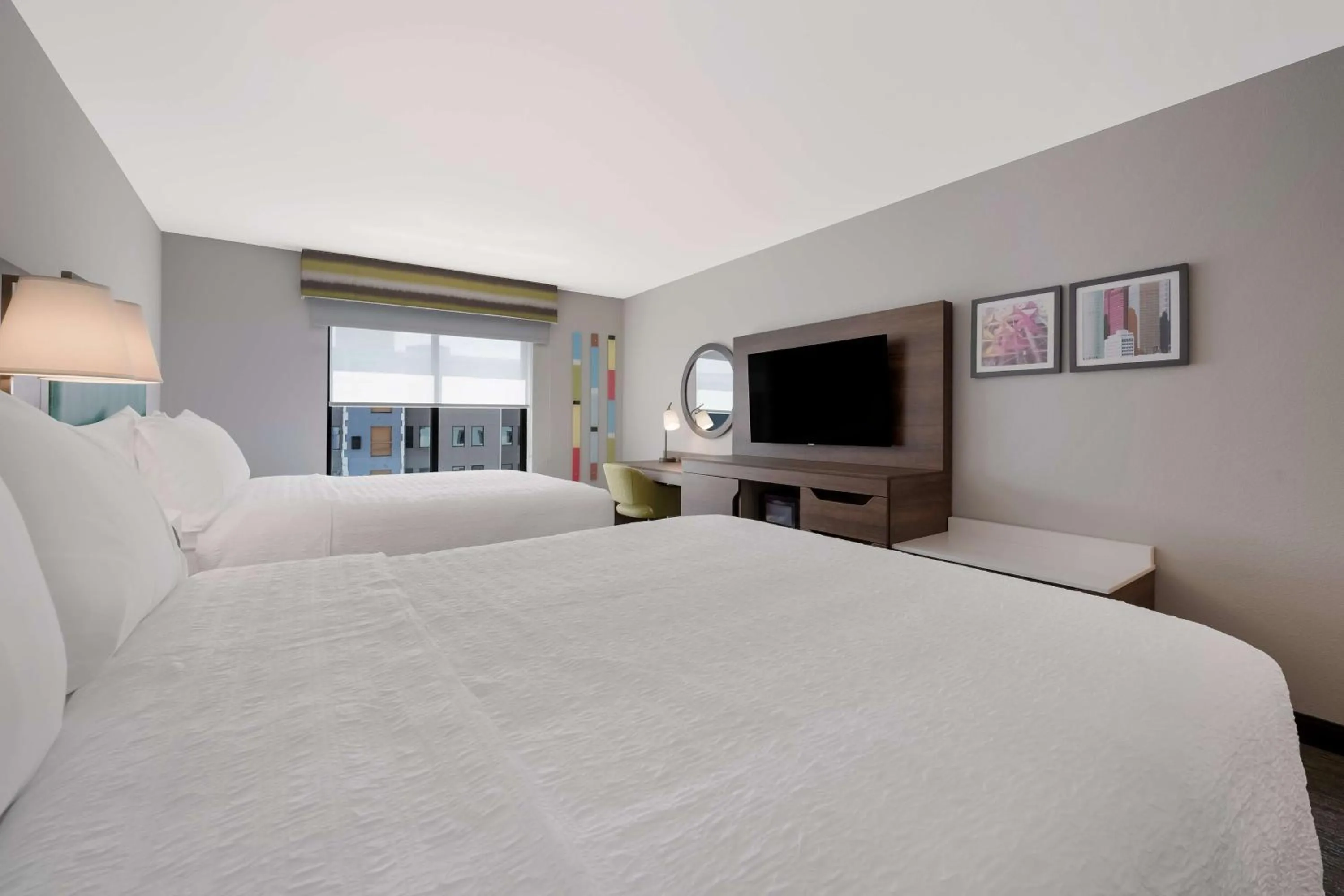 Bed in Hampton Inn by Hilton Detroit Southfield