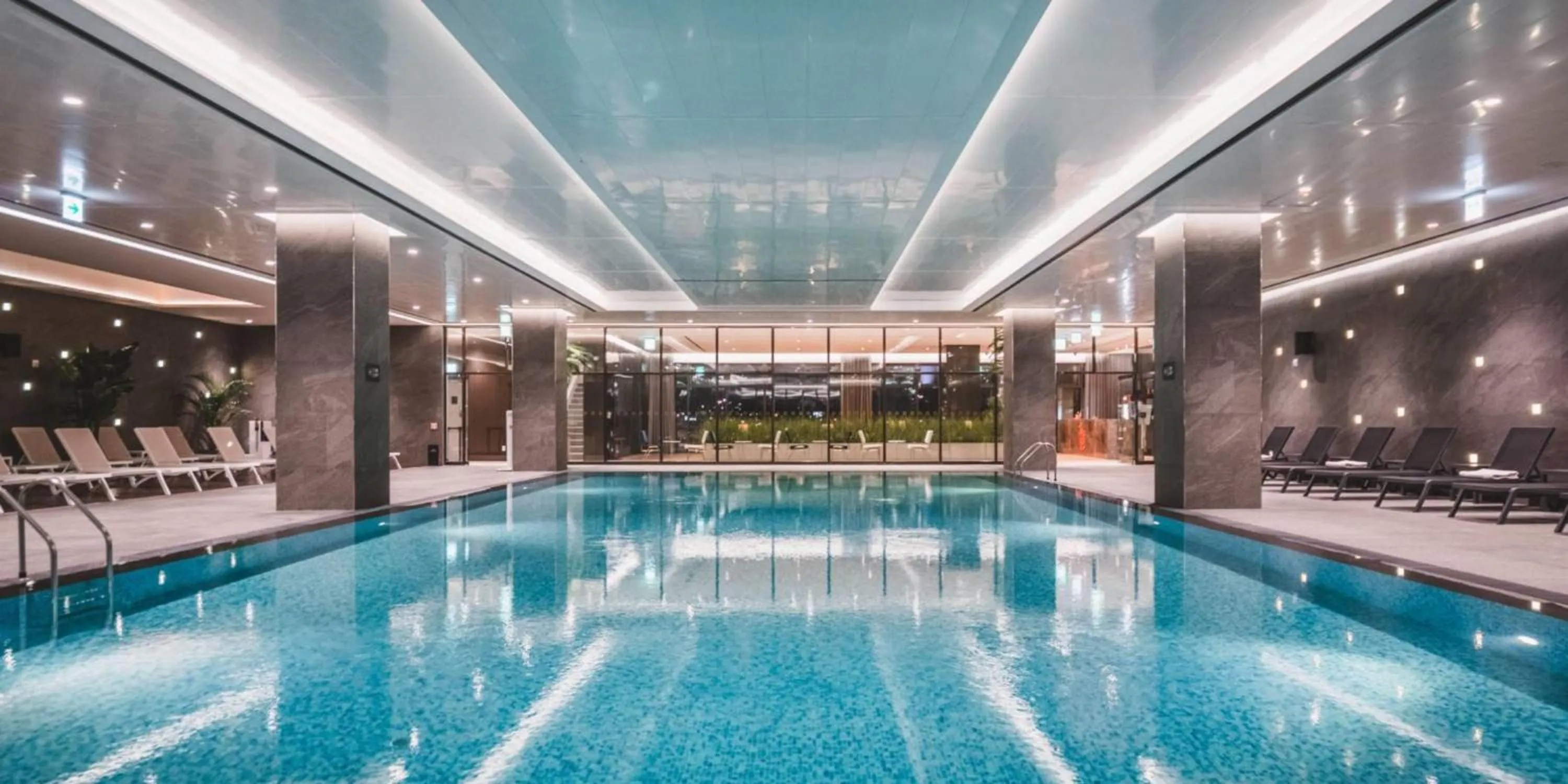 Pool view in DoubleTree By Hilton Seoul Pangyo