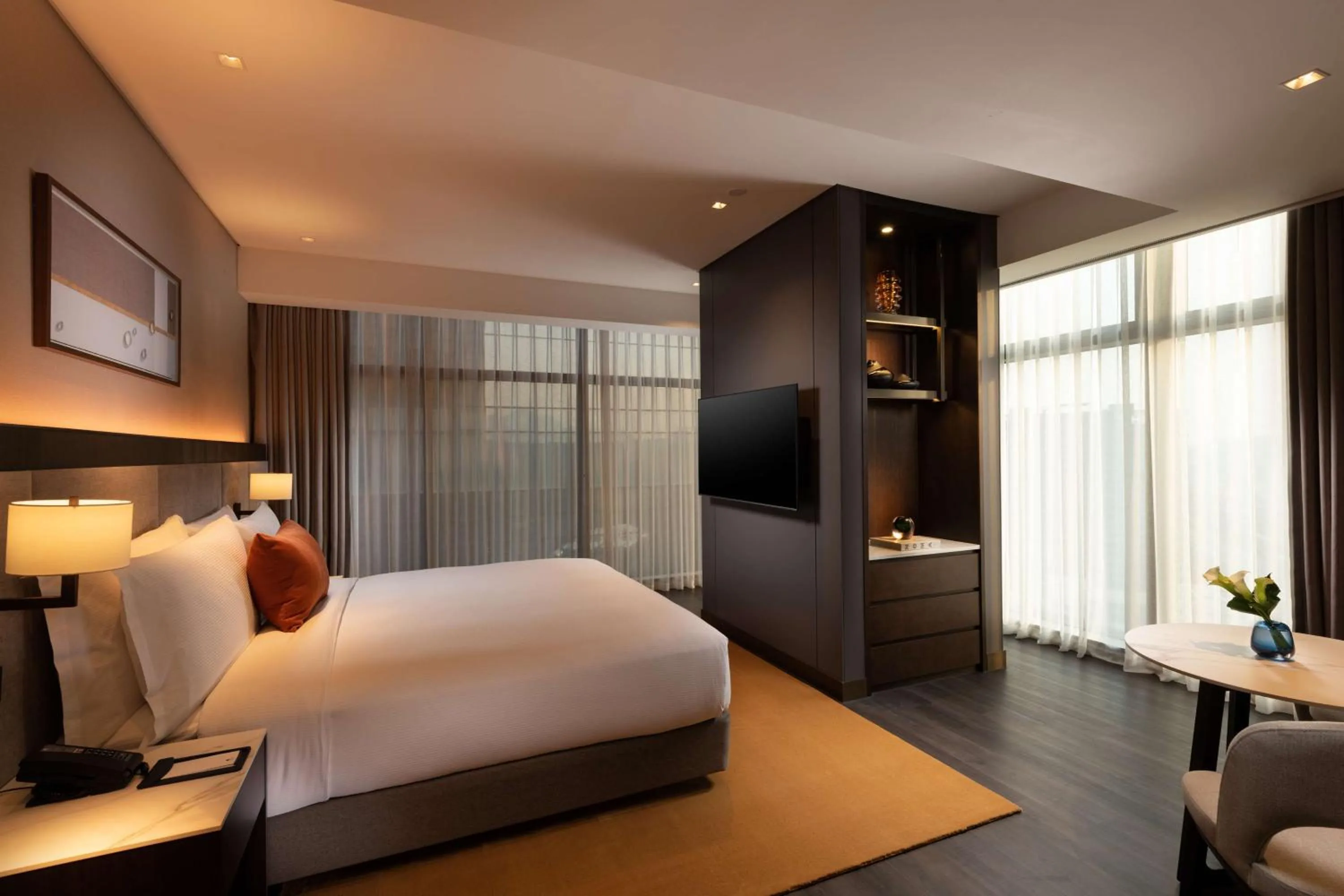 Bed in DoubleTree By Hilton Seoul Pangyo