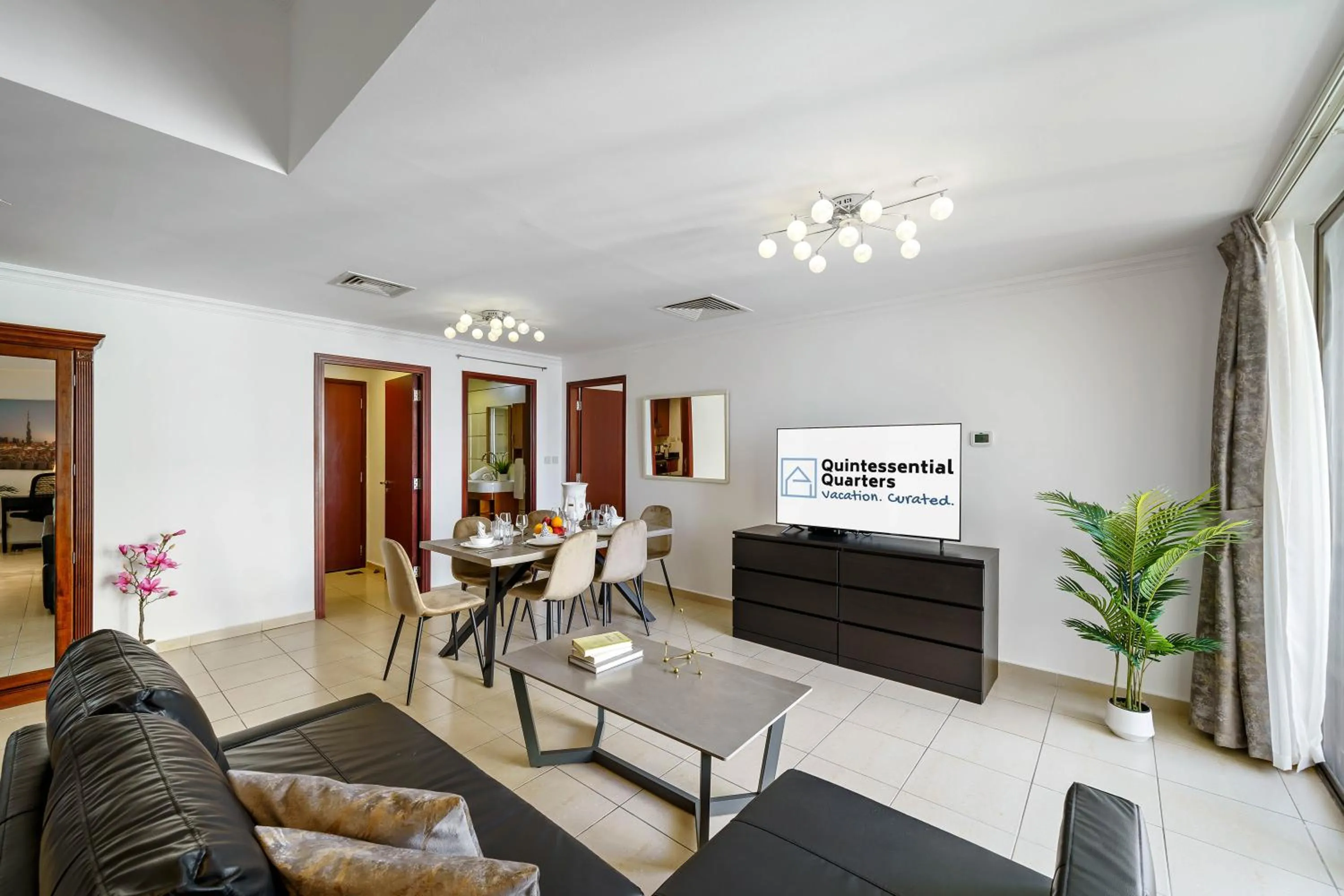 Living room in 2BR in JBR / Sea View / Dubai Marina / Walk2Beach