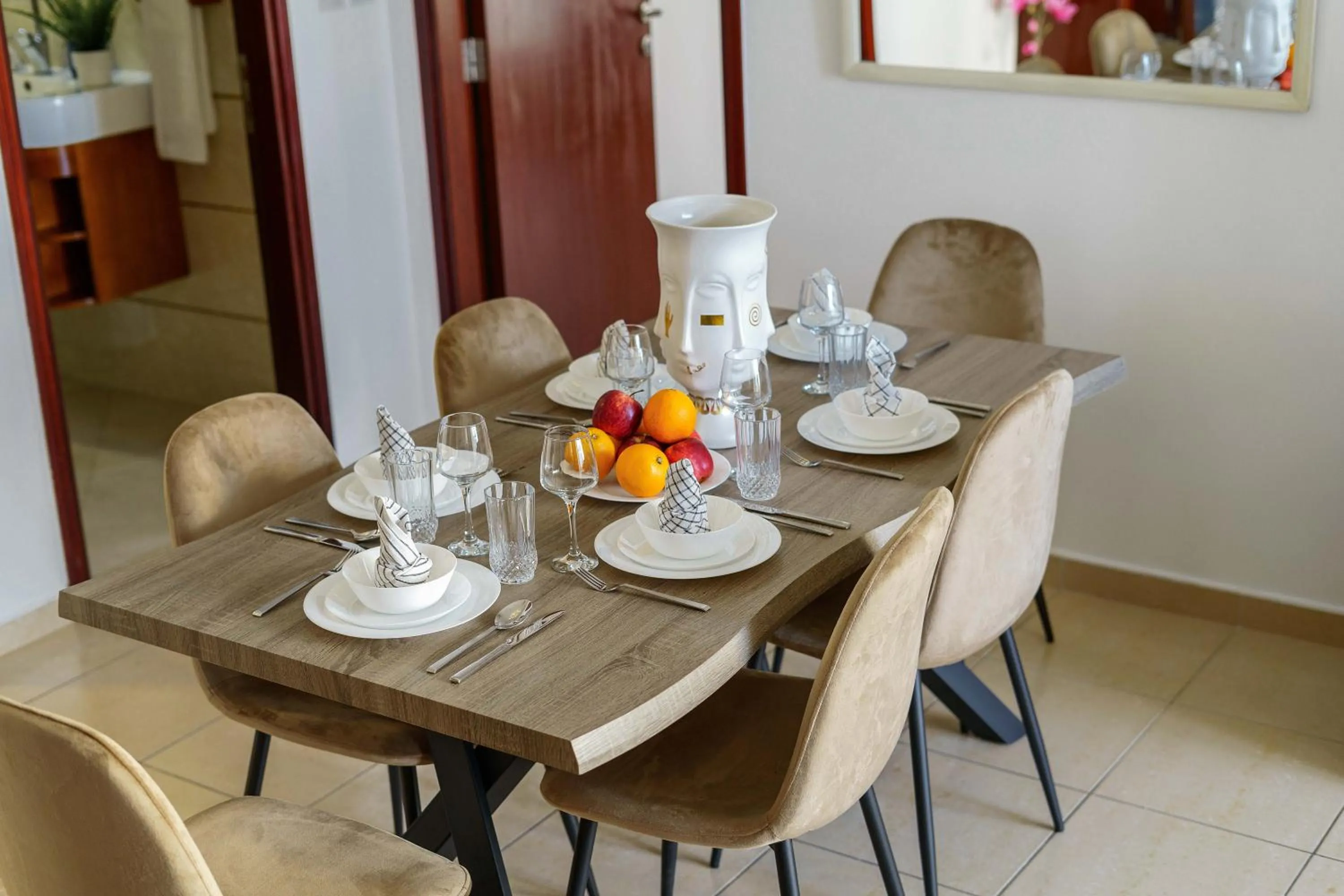 Dining area in 2BR in JBR / Sea View / Dubai Marina / Walk2Beach