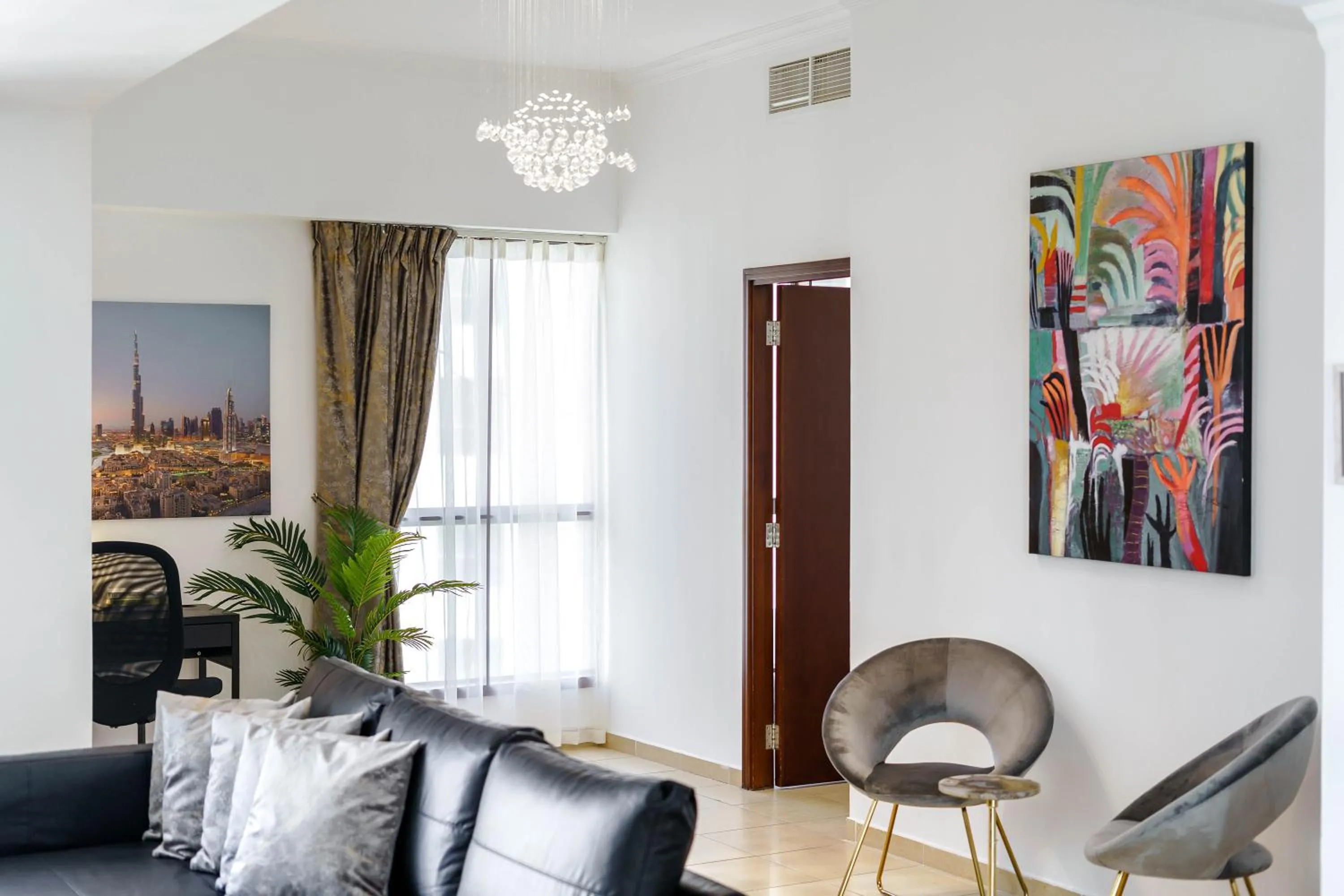 Living room in 2BR in JBR / Sea View / Dubai Marina / Walk2Beach