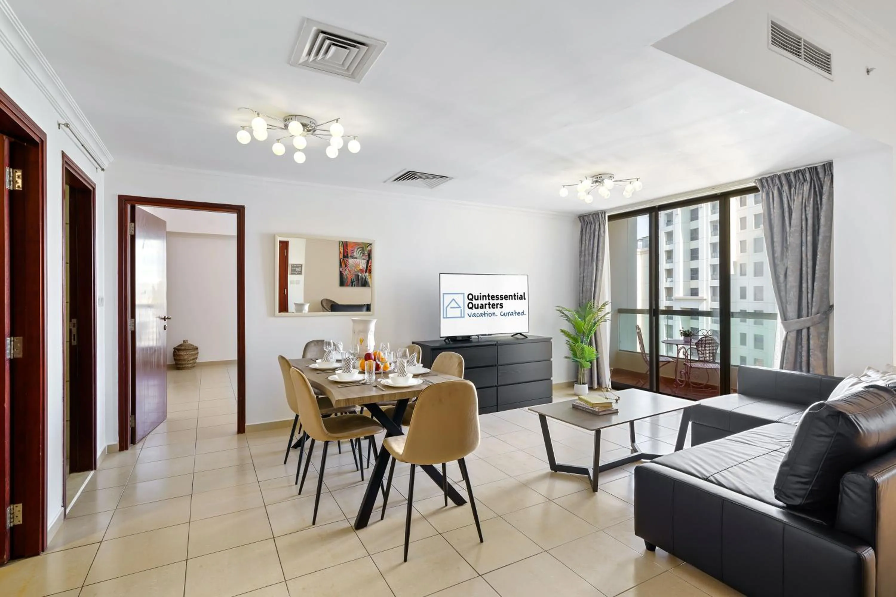 Living room in 2BR in JBR / Sea View / Dubai Marina / Walk2Beach