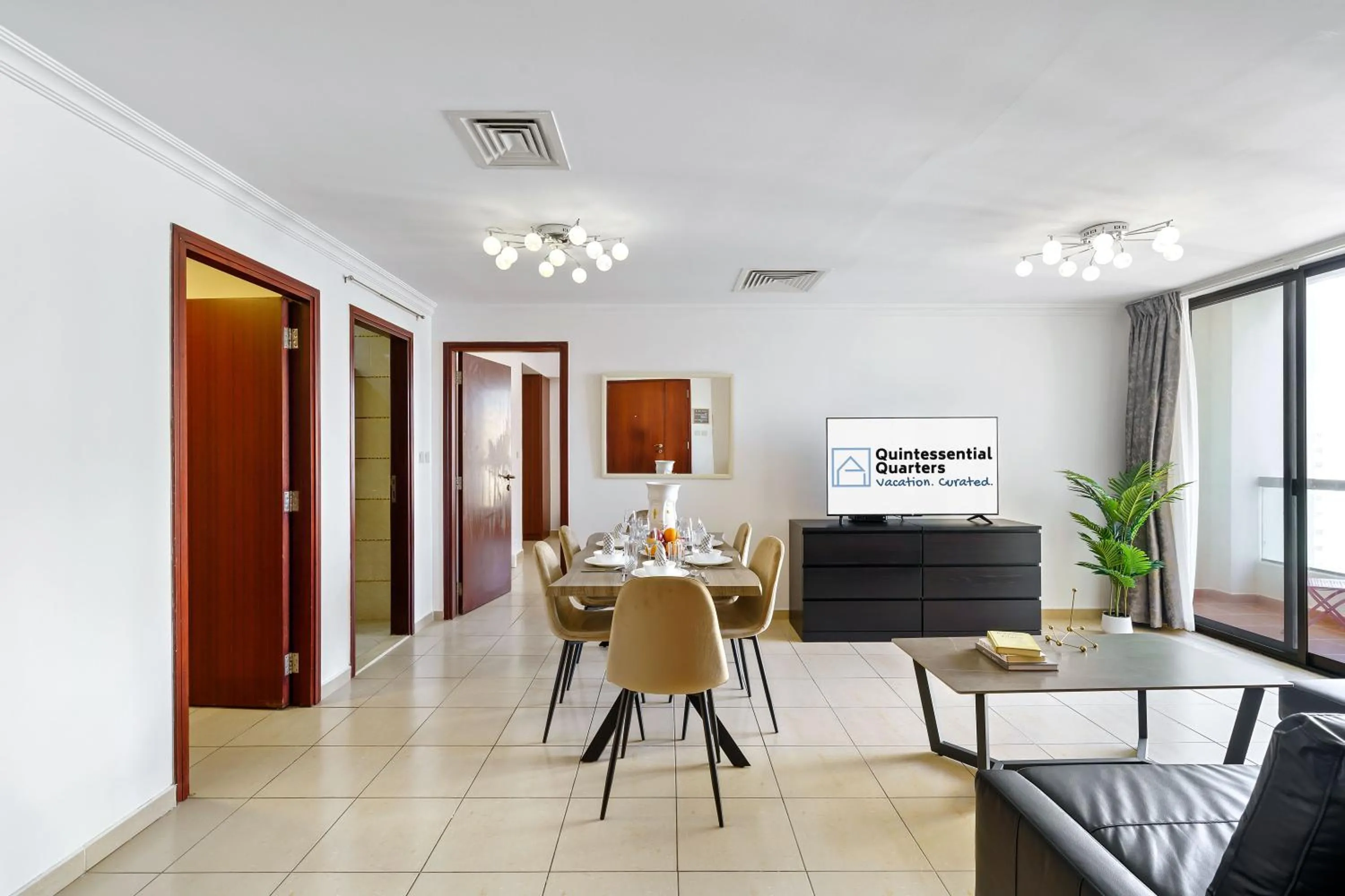 Living room in 2BR in JBR / Sea View / Dubai Marina / Walk2Beach