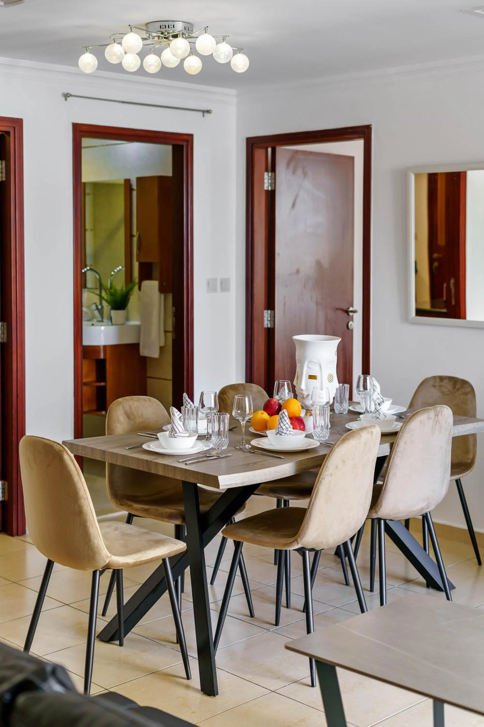 Dining area in 2BR in JBR / Sea View / Dubai Marina / Walk2Beach