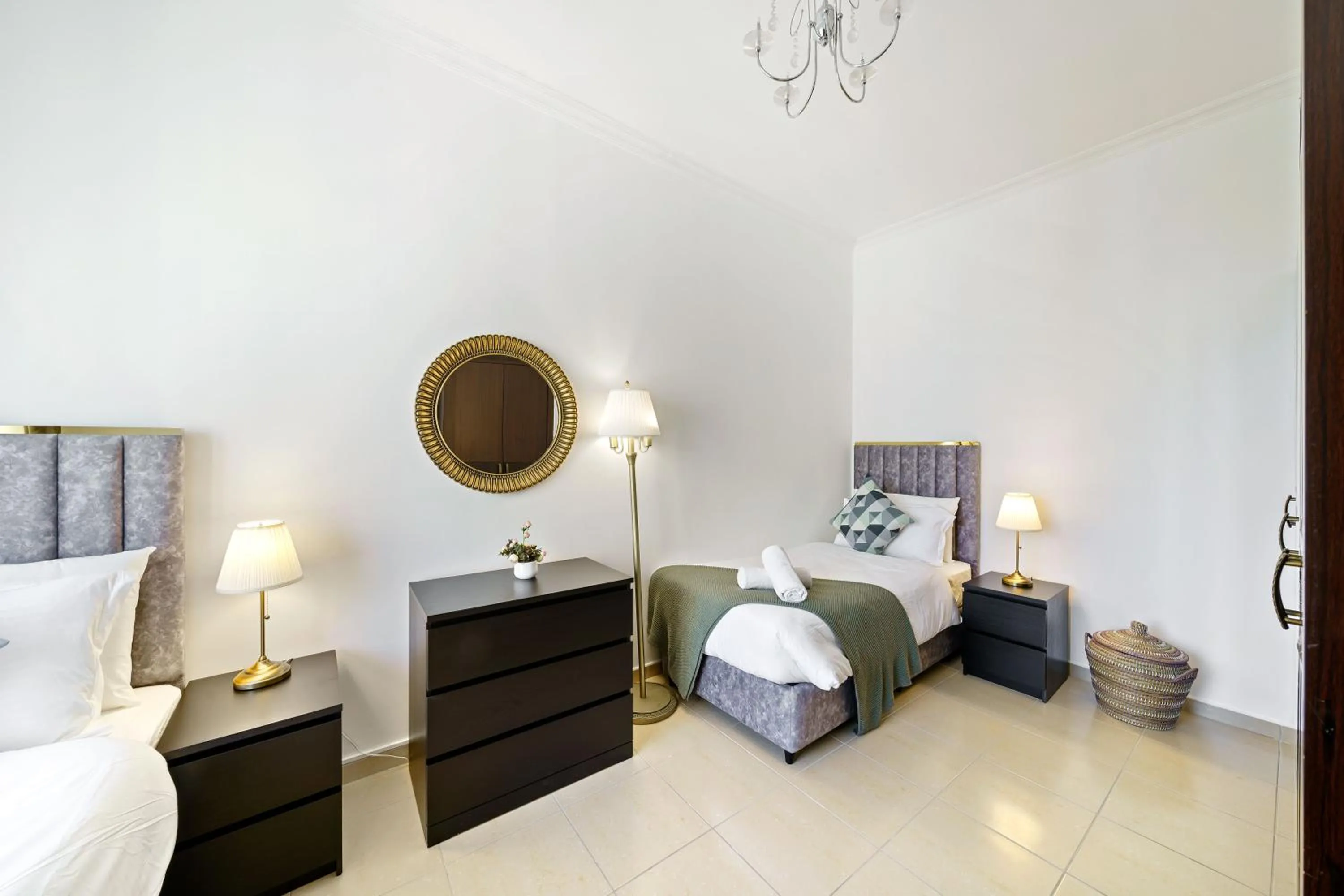Bed in 2BR in JBR / Sea View / Dubai Marina / Walk2Beach