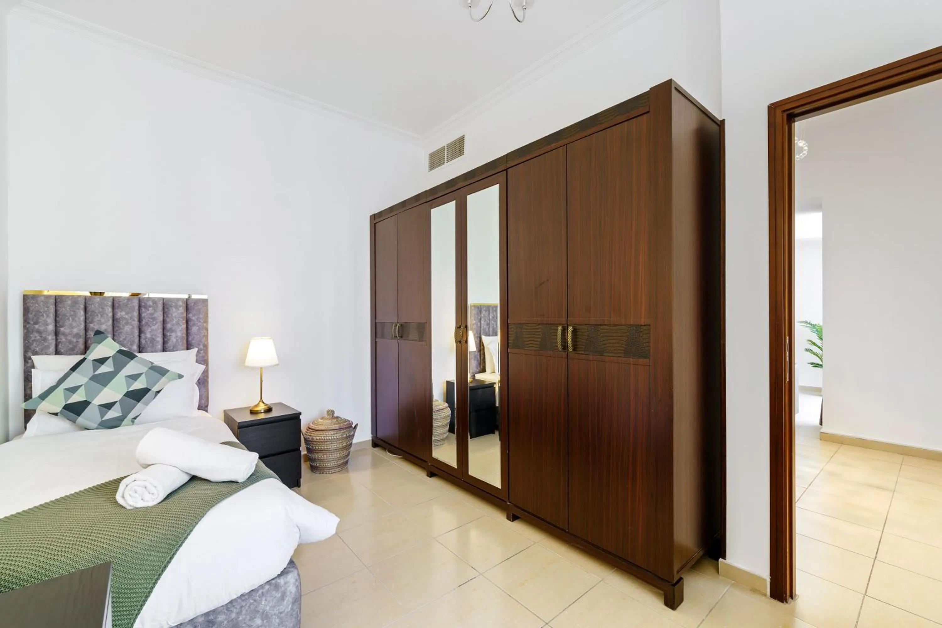 Bed in 2BR in JBR / Sea View / Dubai Marina / Walk2Beach