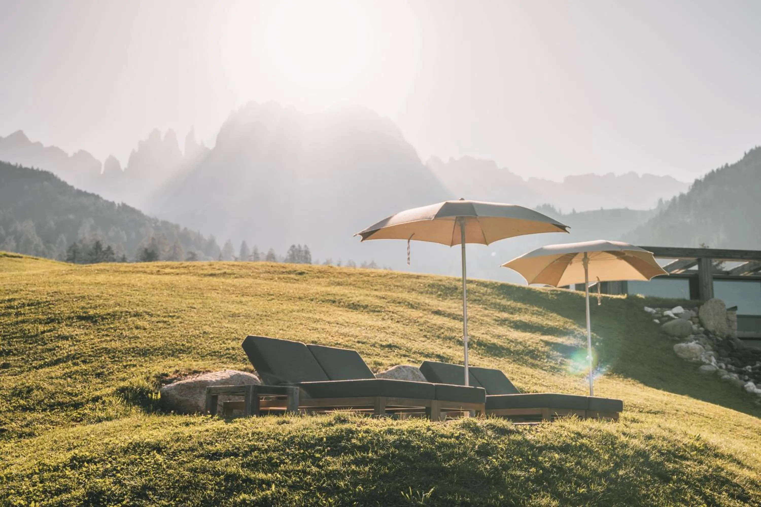 sunbed in Cyprianerhof Dolomit Resort