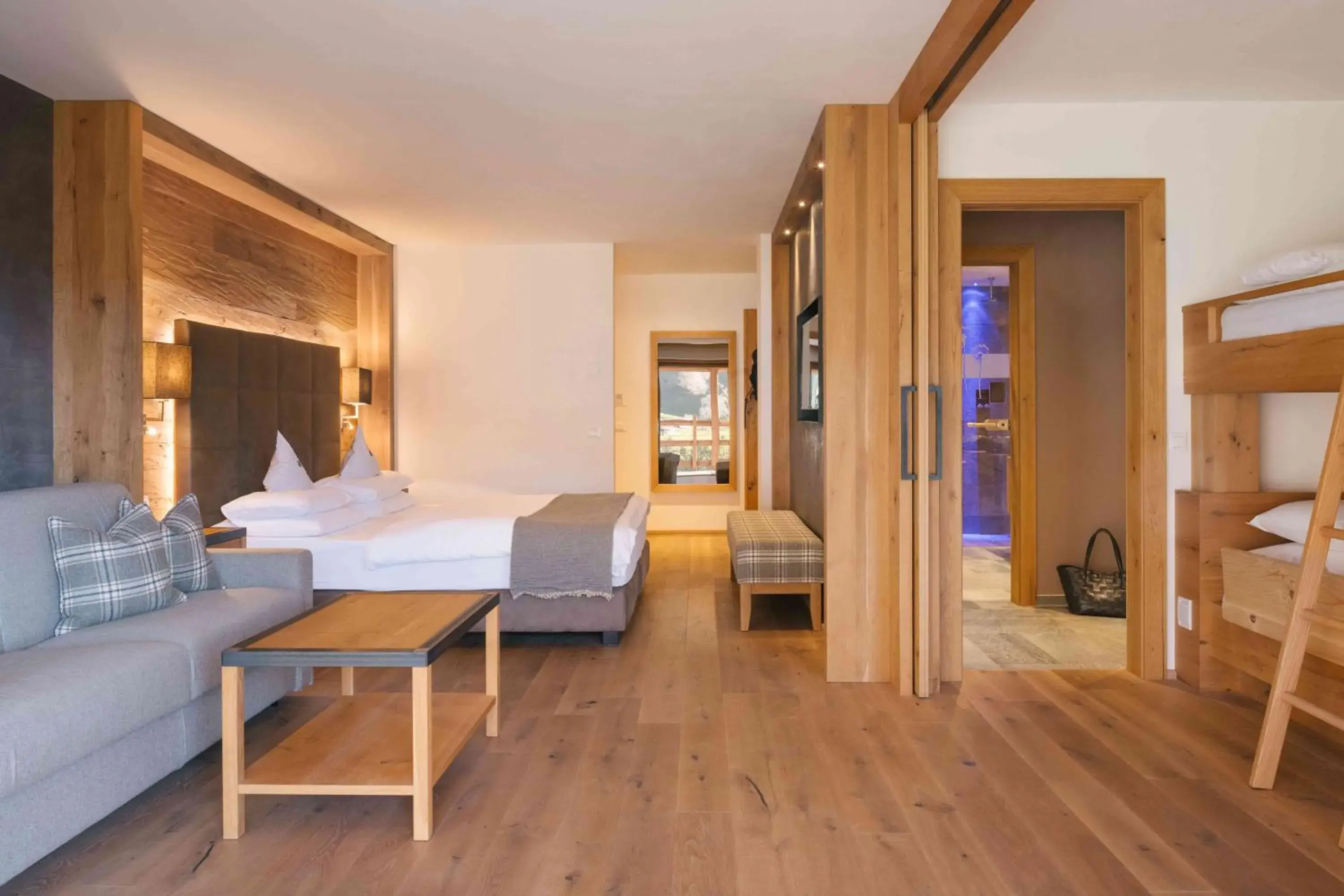 Family Room with Balcony in Cyprianerhof Dolomit Resort Family Room with Balcony in Cyprianerhof Dolomit Resort