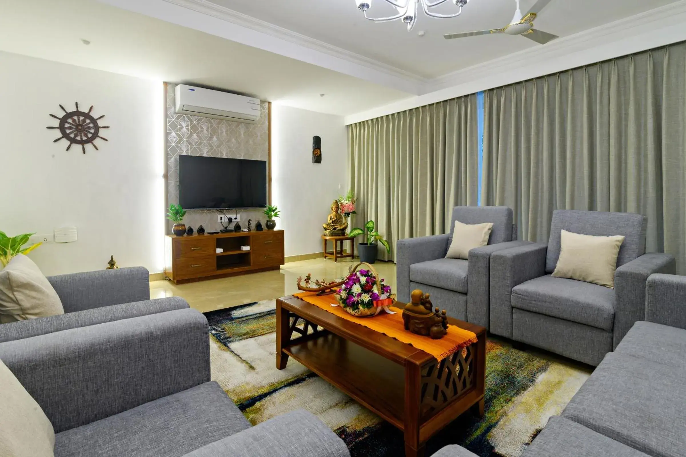 Living room in Lotus & Orchid Villas by Ramnath Homes Living room in Lotus & Orchid Villas by Ramnath Homes
