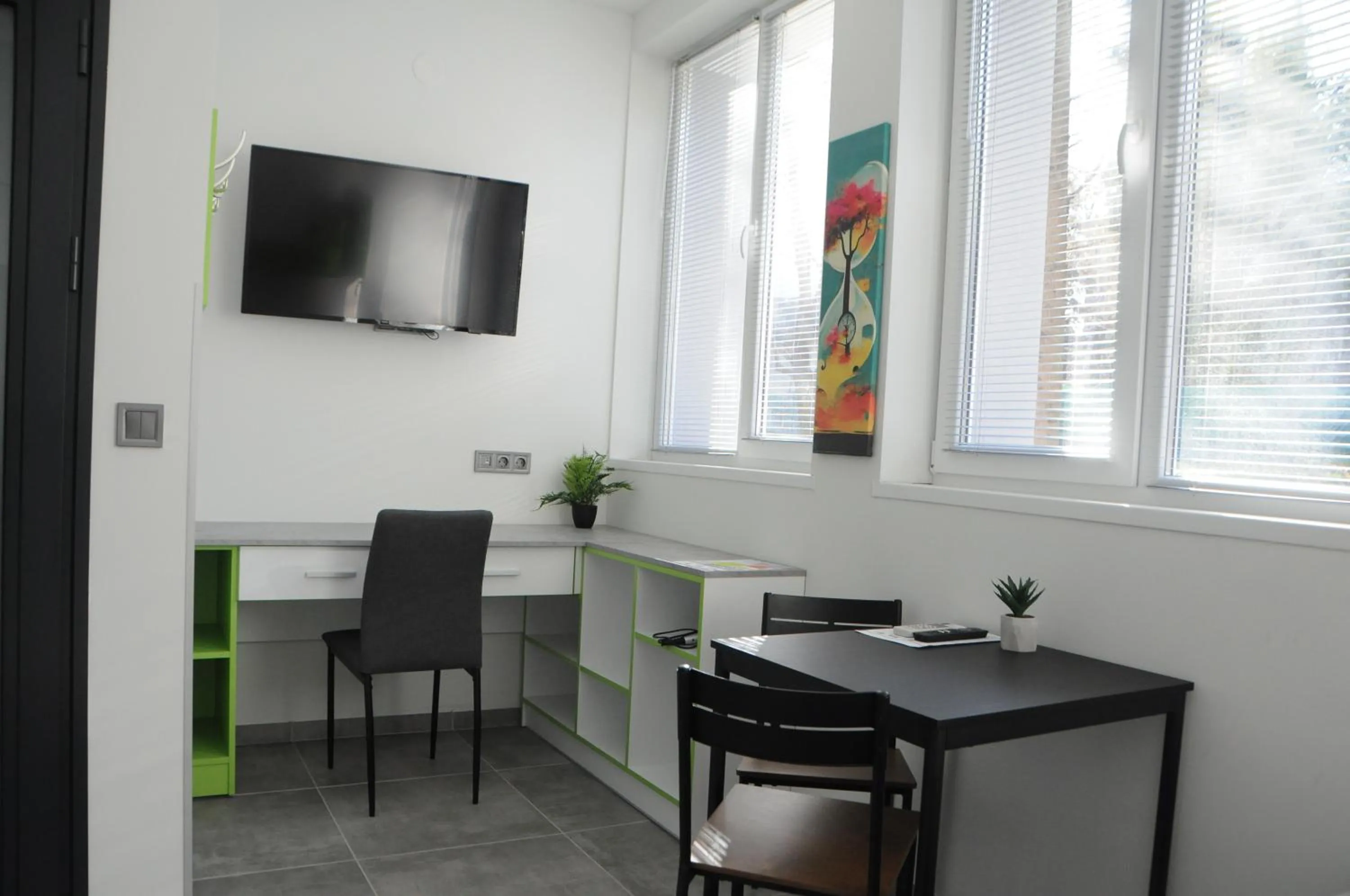 TV and multimedia in DORM BG pet-friendly Aparthotel