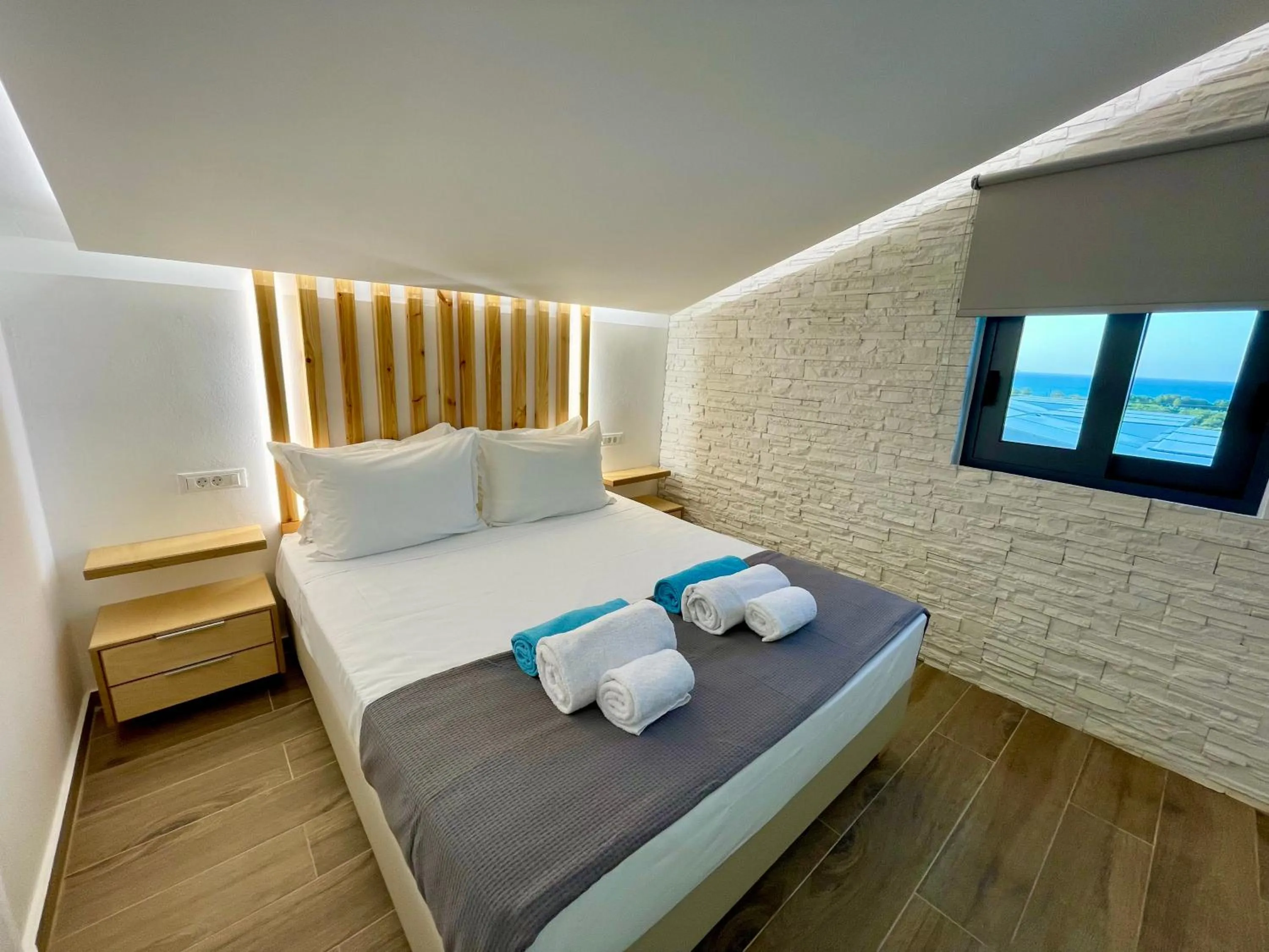 Bed in Aelia Suites