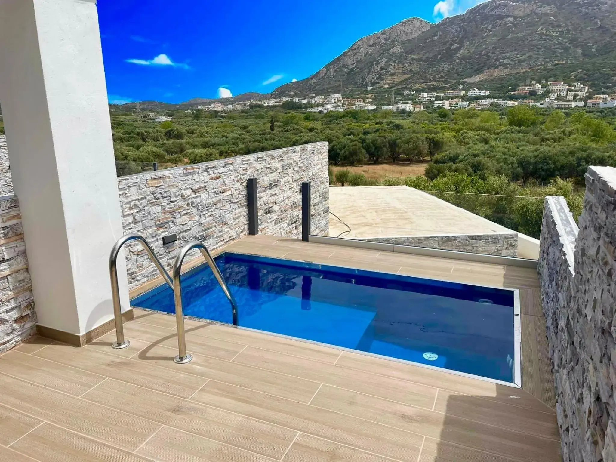 Pool view in Aelia Suites Pool view in Aelia Suites