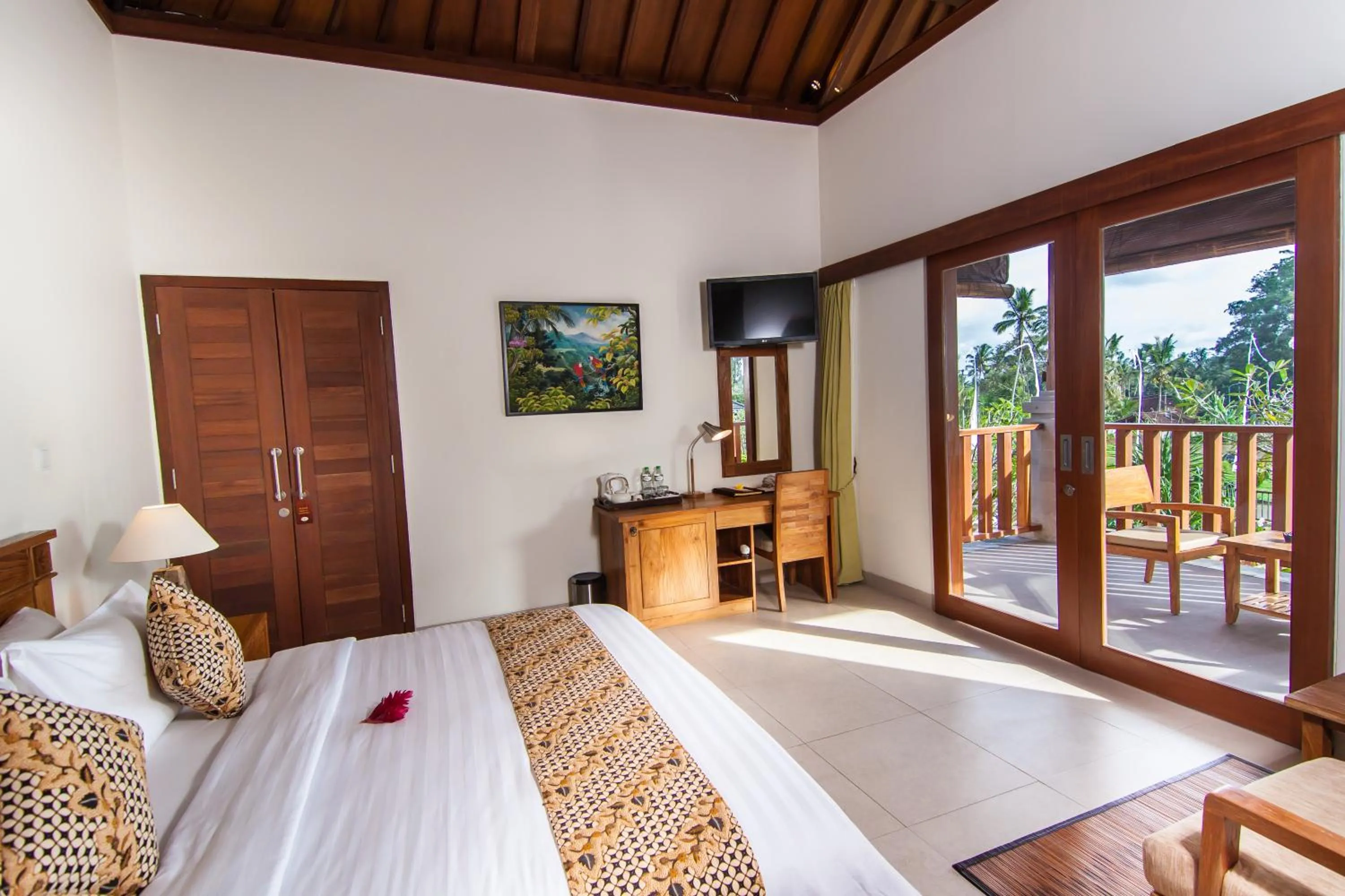 Balcony/Terrace, Bed in Anumana Village Ubud