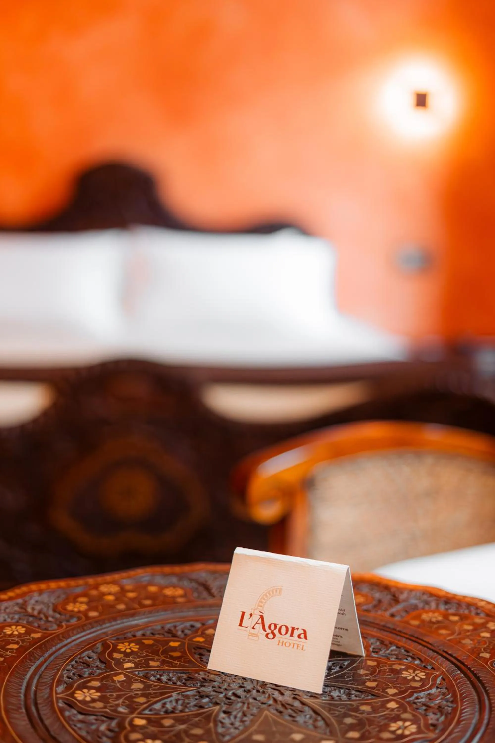 Bed in L'Agora Hotel