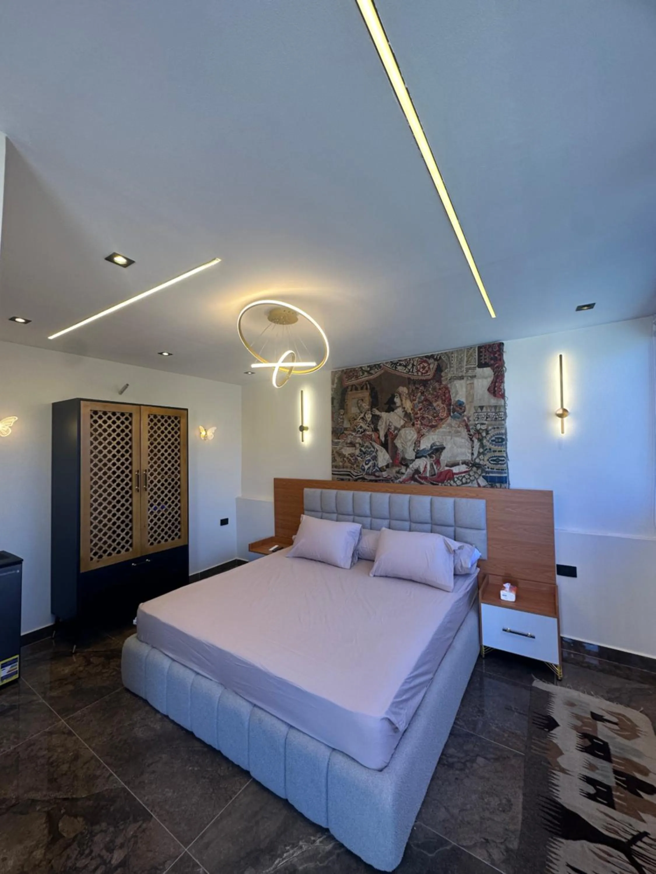 Bed in Osiris pyramids view inn