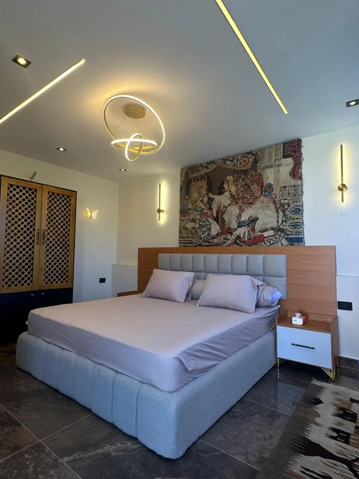 Bed in Osiris pyramids view inn