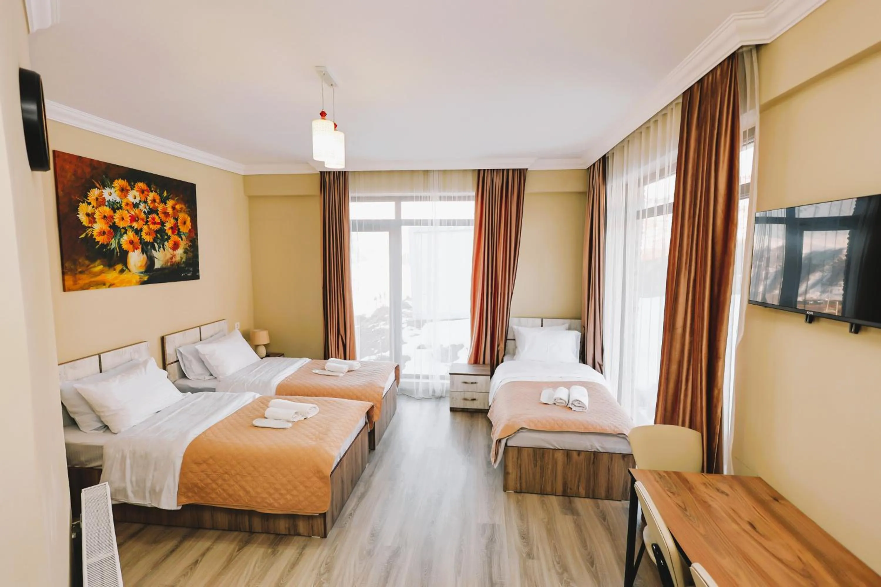 Bed in Dandelion Hotel Gudauri